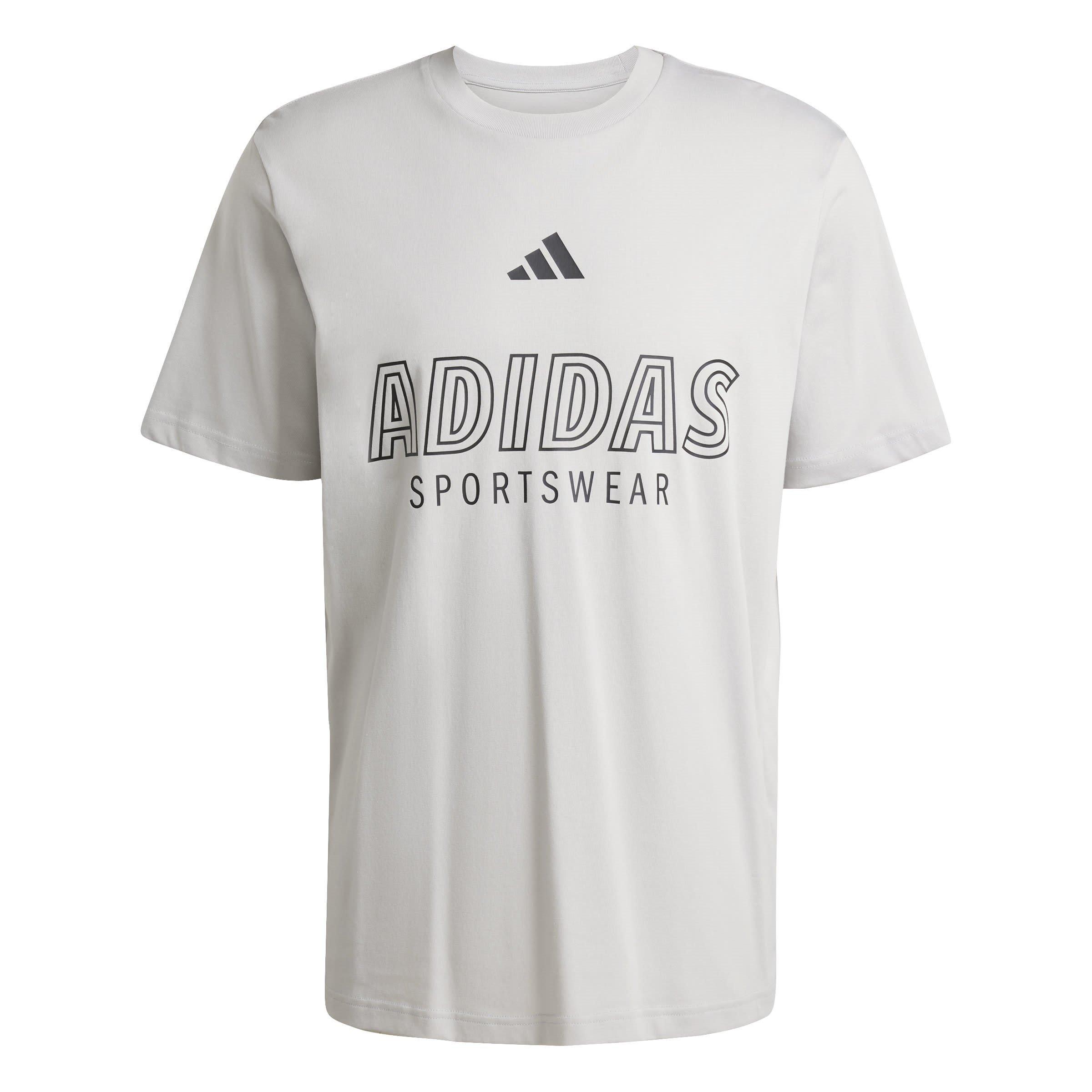Adidas Men's Graphic Logo T-Shirt - Grey Spw - 2XL