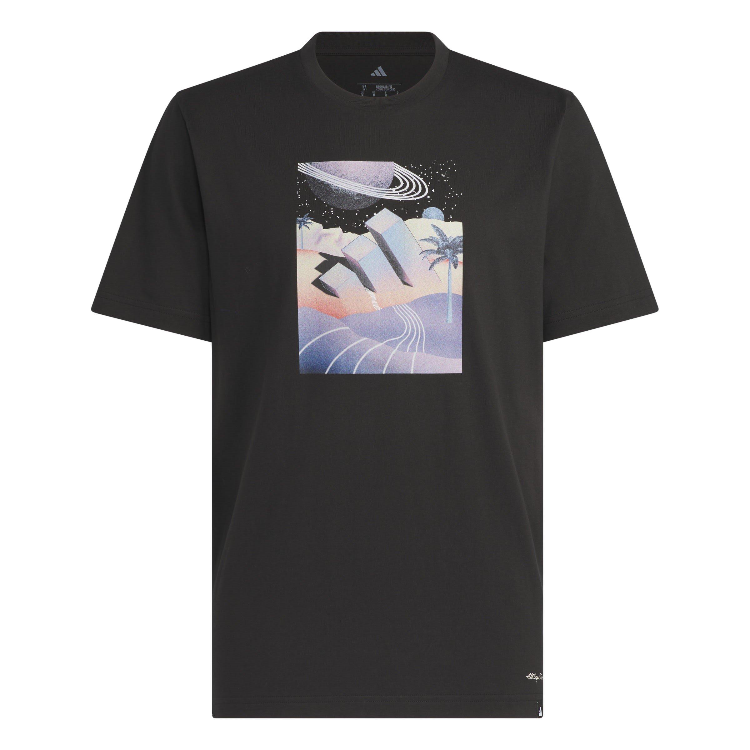 Adidas Men's Graphic Logo T-Shirt - All Day Black - L