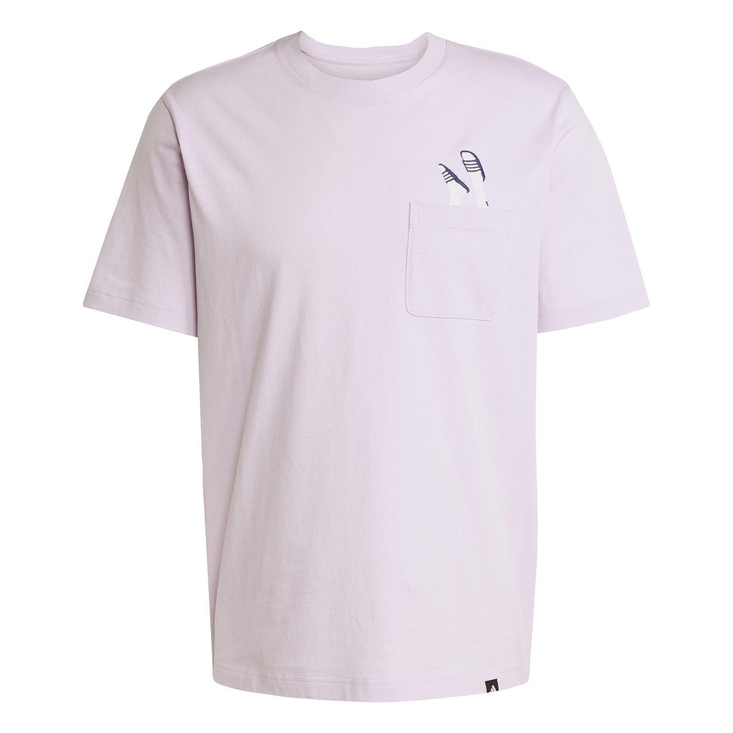 Adidas Men's Graphic Logo T-Shirt - Ice Lav Slider - L