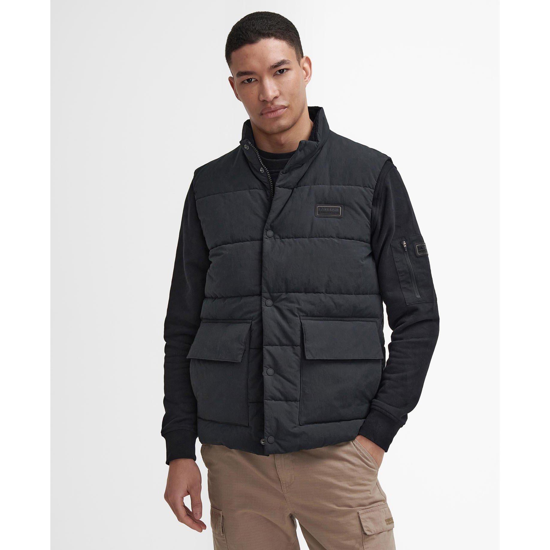 Black BK11 - Barbour International - Men's Morville Baffle Quilted Gilet - 2