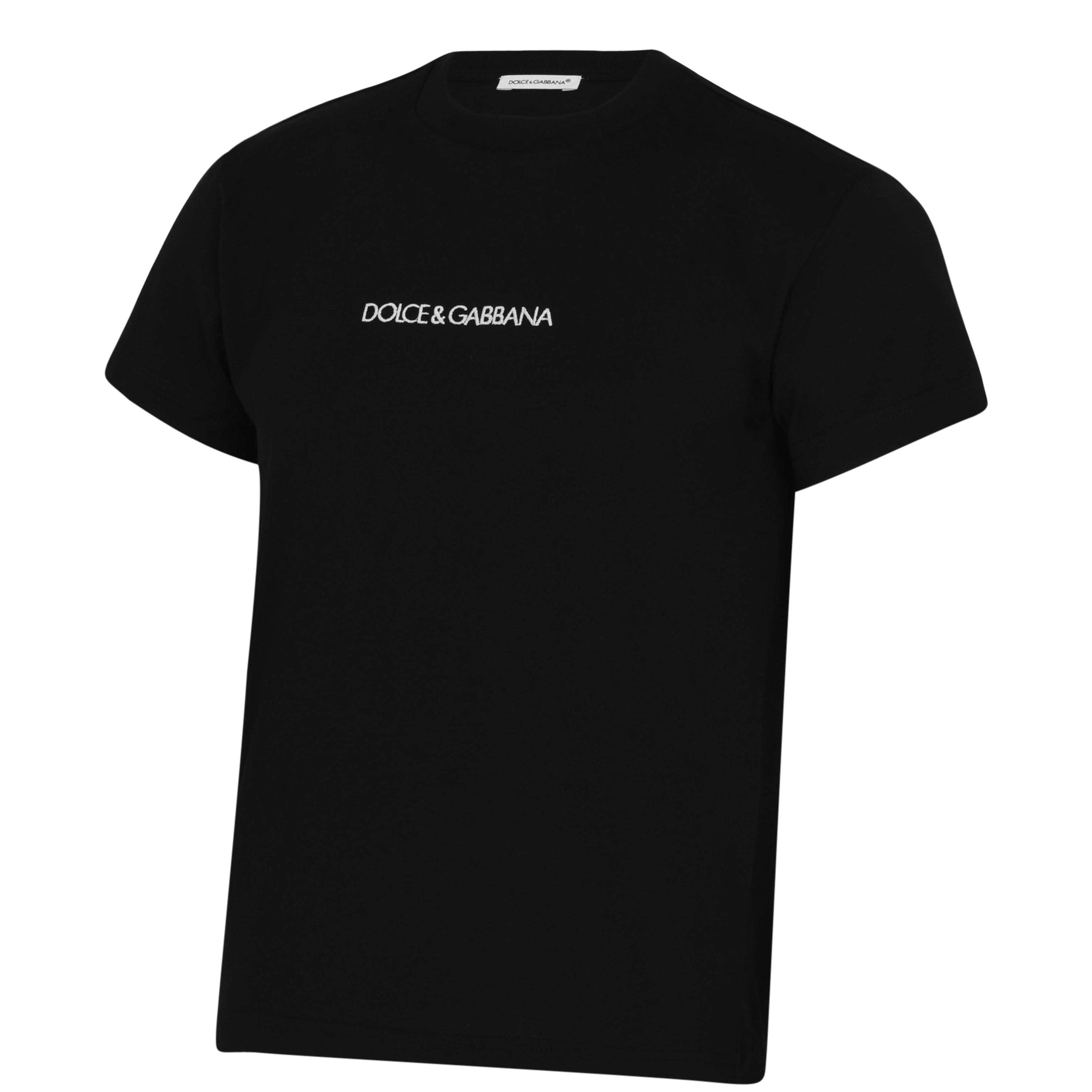 Black N0000 - Dolce and Gabbana - Junior Unisex Core Logo T Shirt - 3