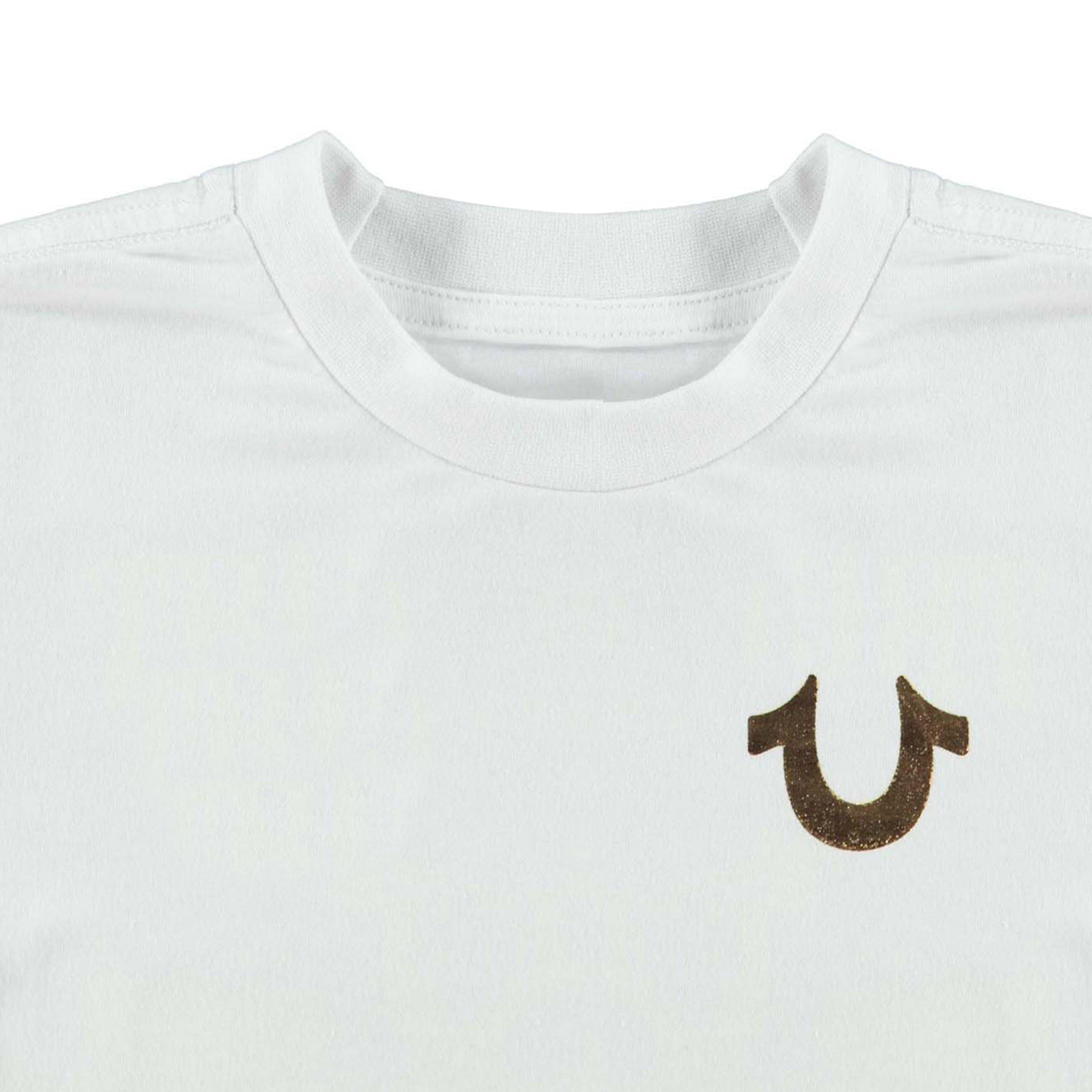 Weiß - True Religion - True Religion Horseshoe Crew T Shirt - 3