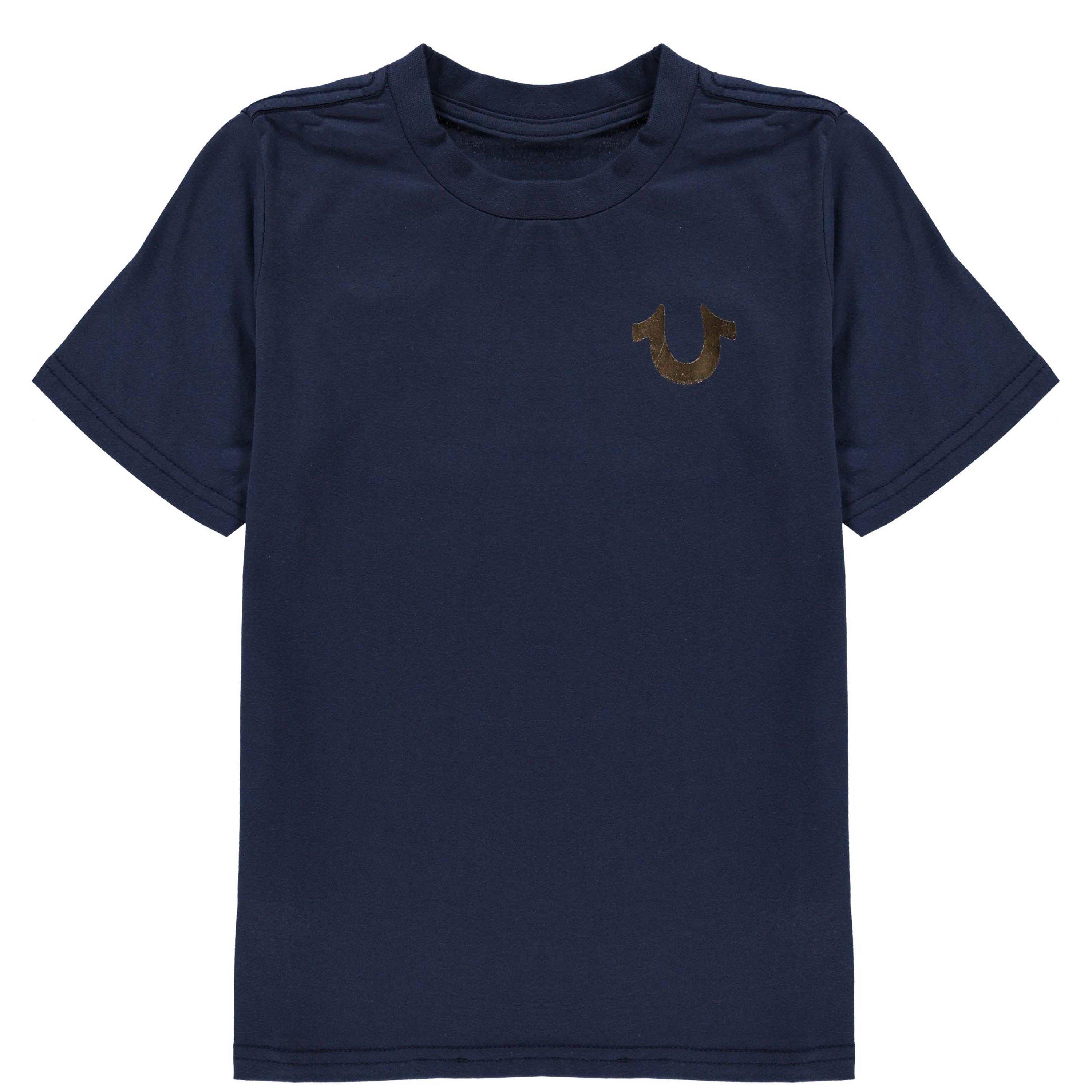 Navy - True Religion - Horseshoe Crew T Shirt - 1