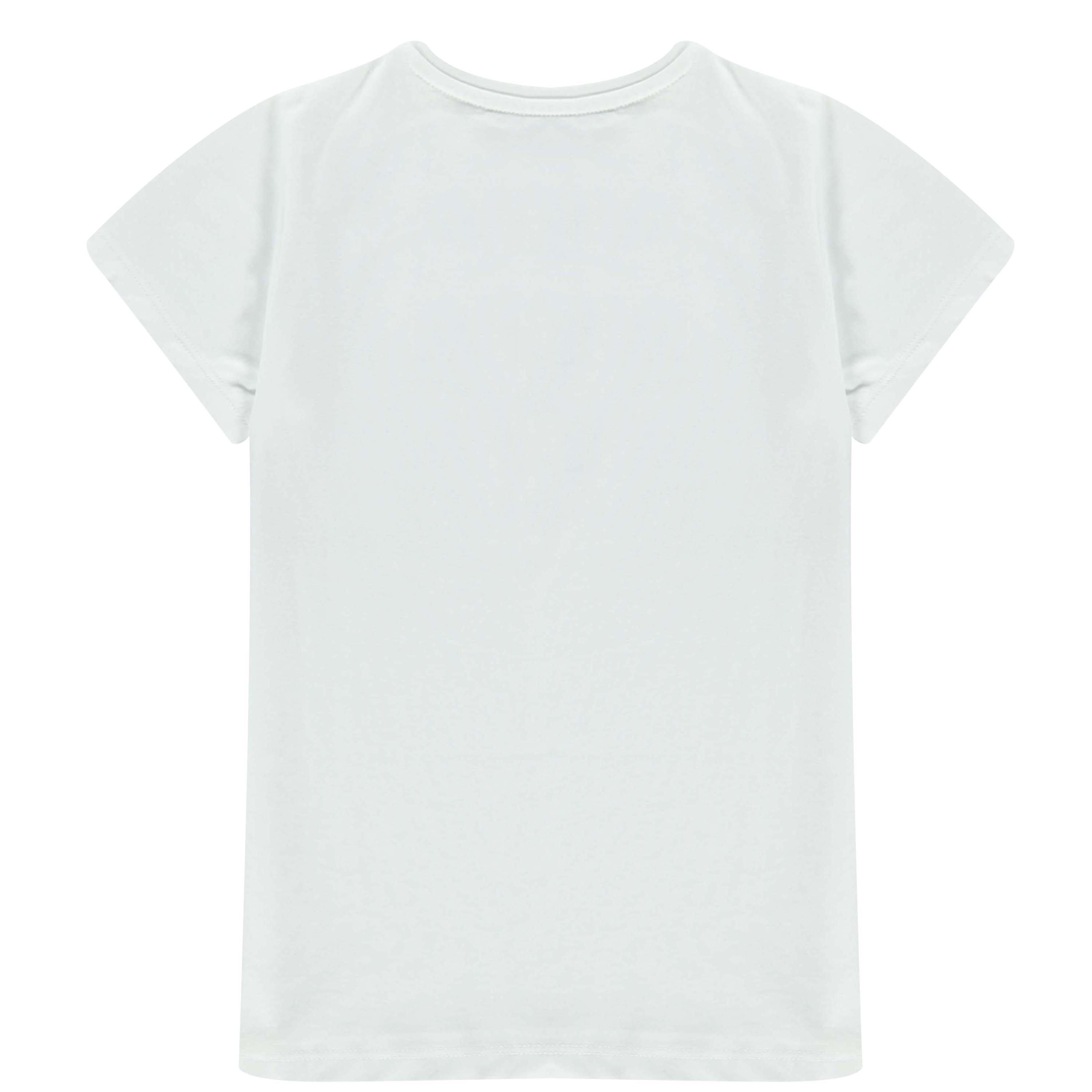 Wht A000 G011 - Guess - Girl's Core Logo T Shirt - 2