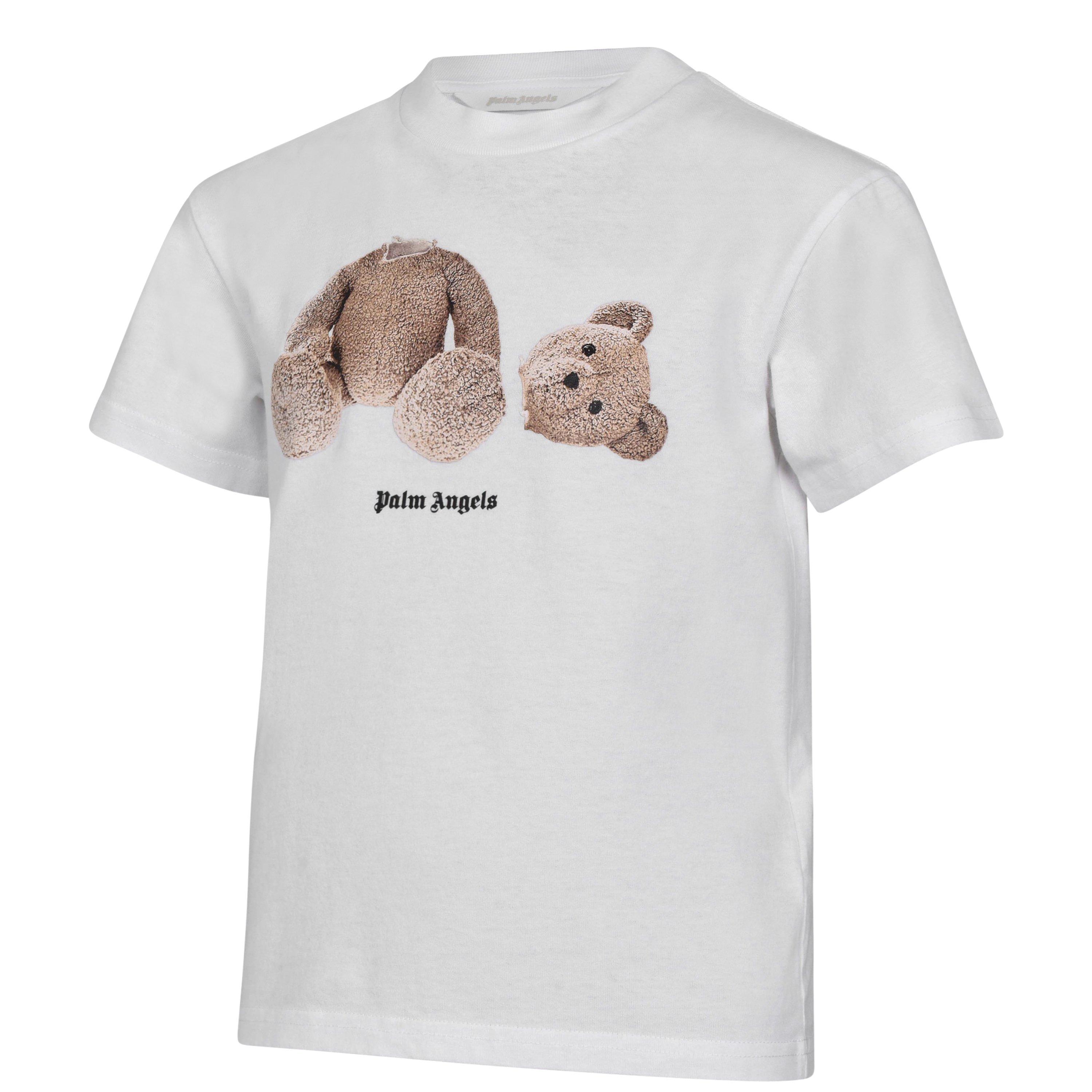 White 0160 - Palm Angels - Unisex Junior Bear T Shirt - 3