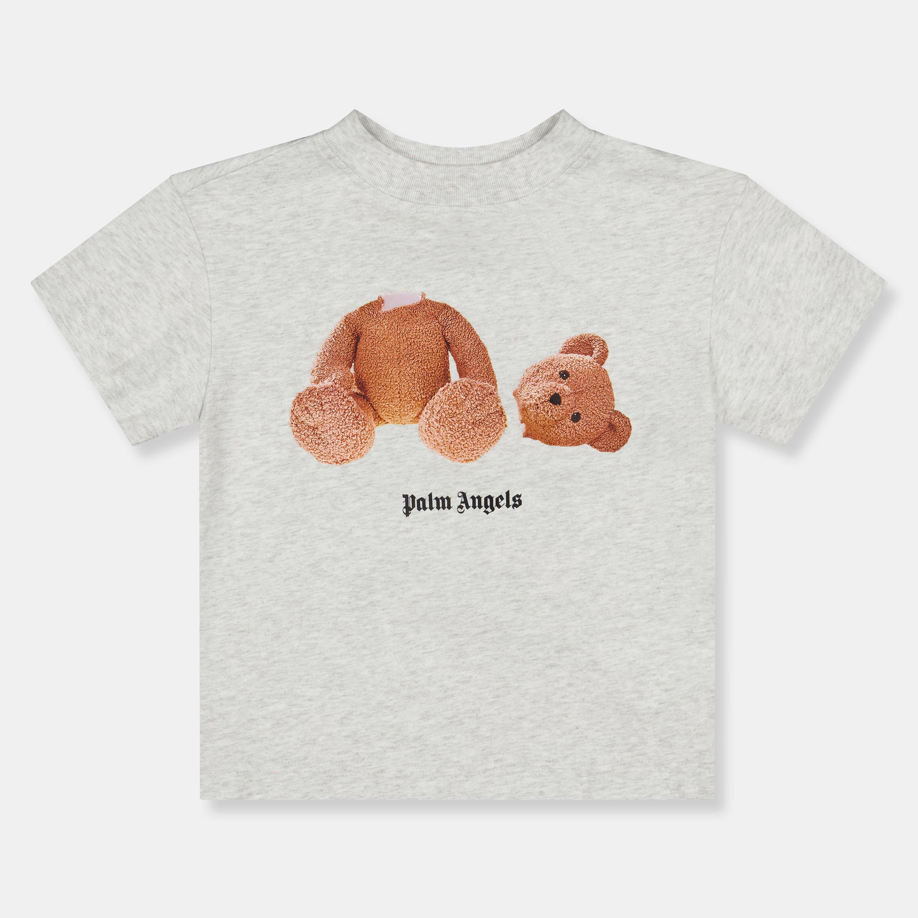 Palm Angels Boys Junior Bear T Shirt - Grey Marl 0860 - 12Y