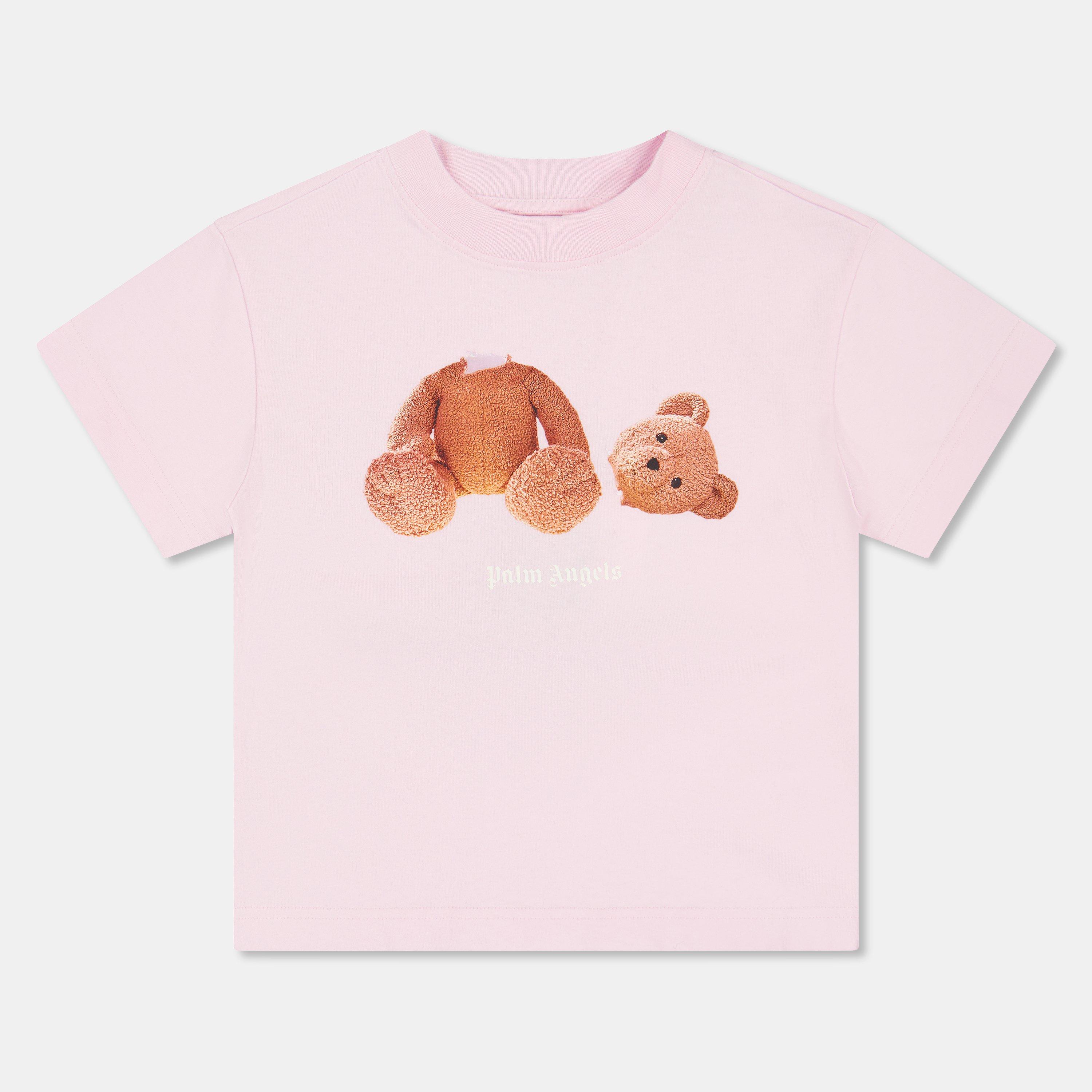 Palm Angels Boys Junior Bear T Shirt - Pink 3B03 - 12Y