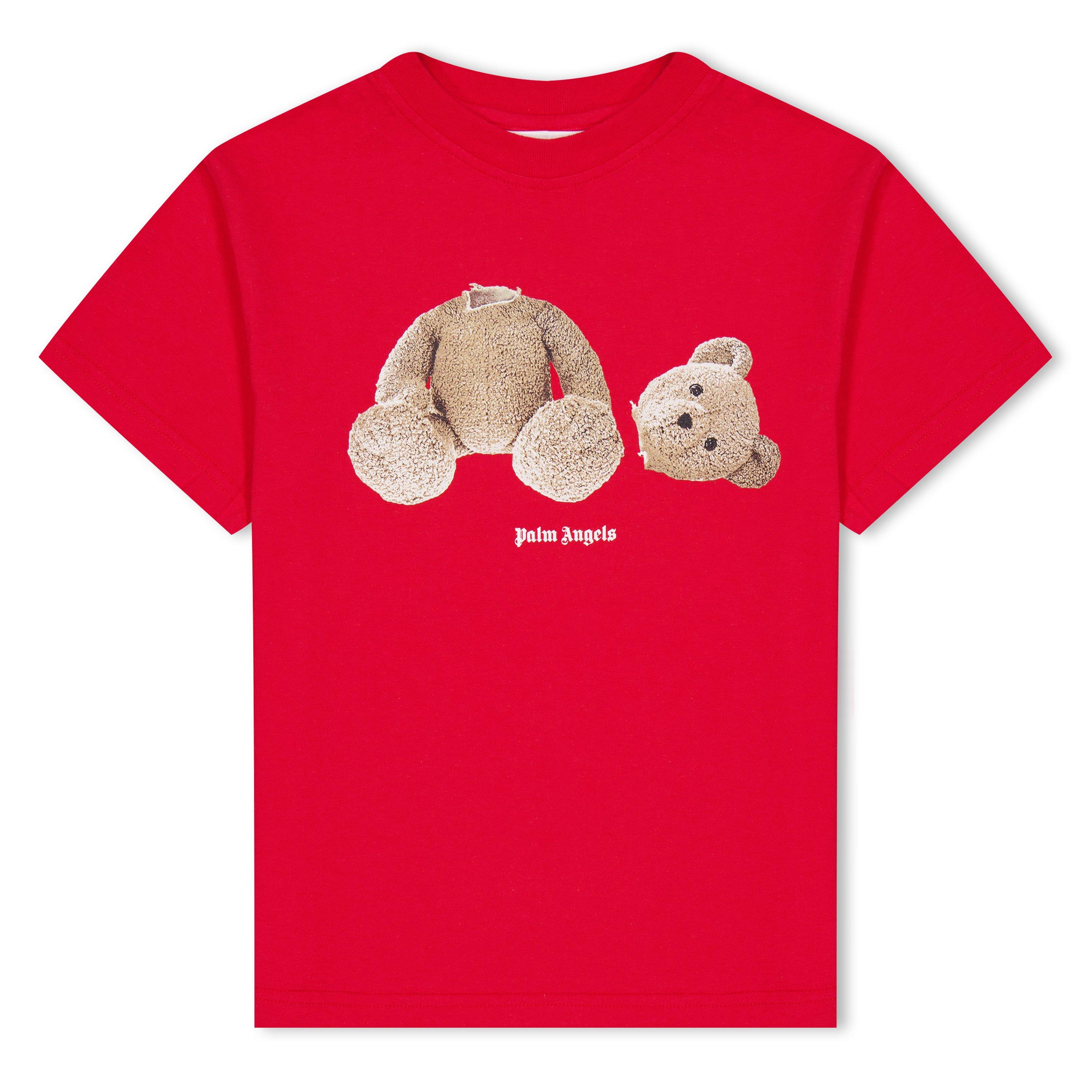 Palm Angels Junior Bear T Shirt - Red 52560 - Size 10Y