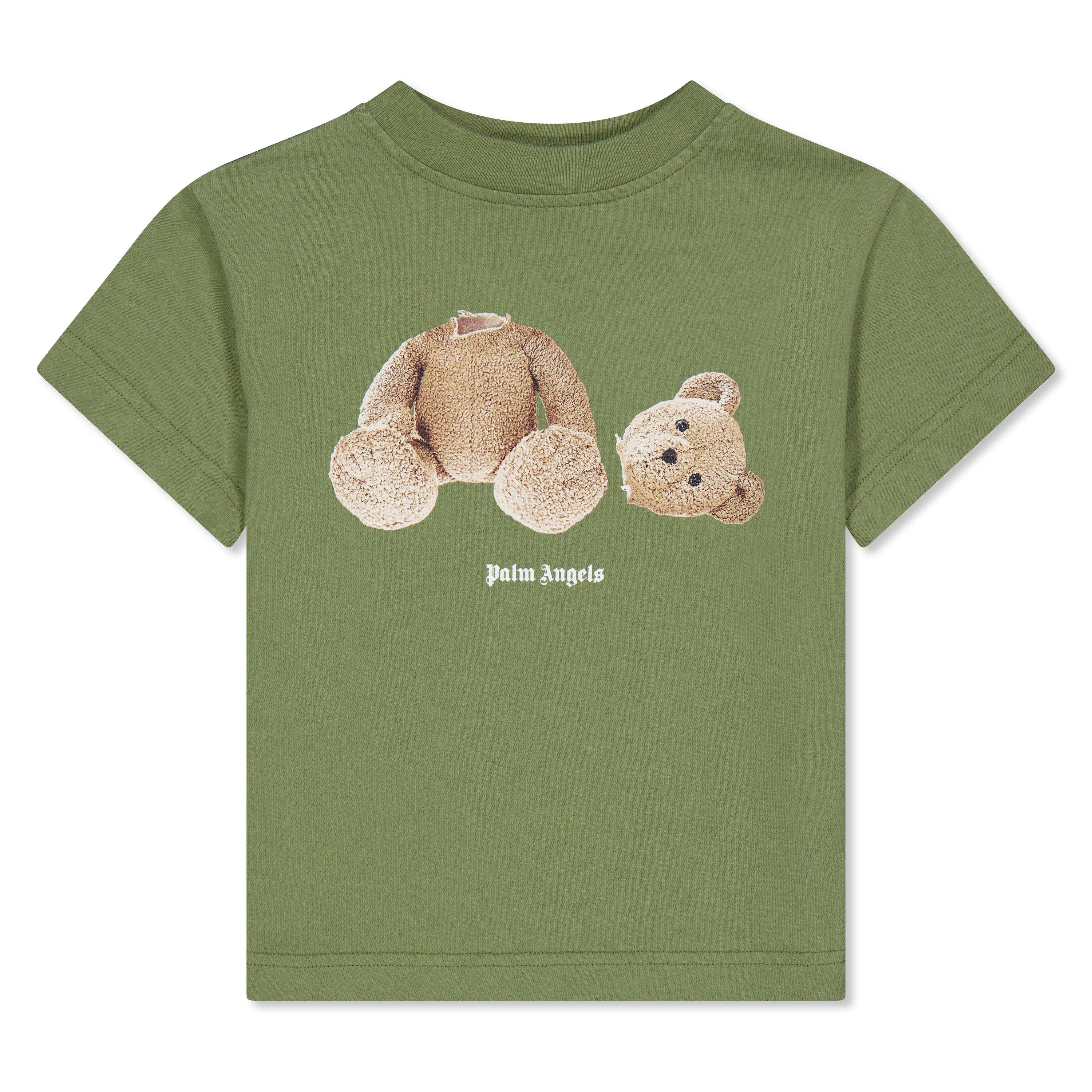 Palm Angels Junior Bear T Shirt - Military 5660 - Size 10Y