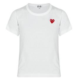 Comme des Garcons PLAY Small Red Peeping Heart T Shirt Junior