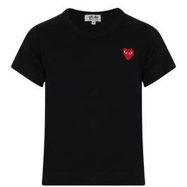 Comme des Garcons PLAY Small Red Peeping Heart T Shirt Junior