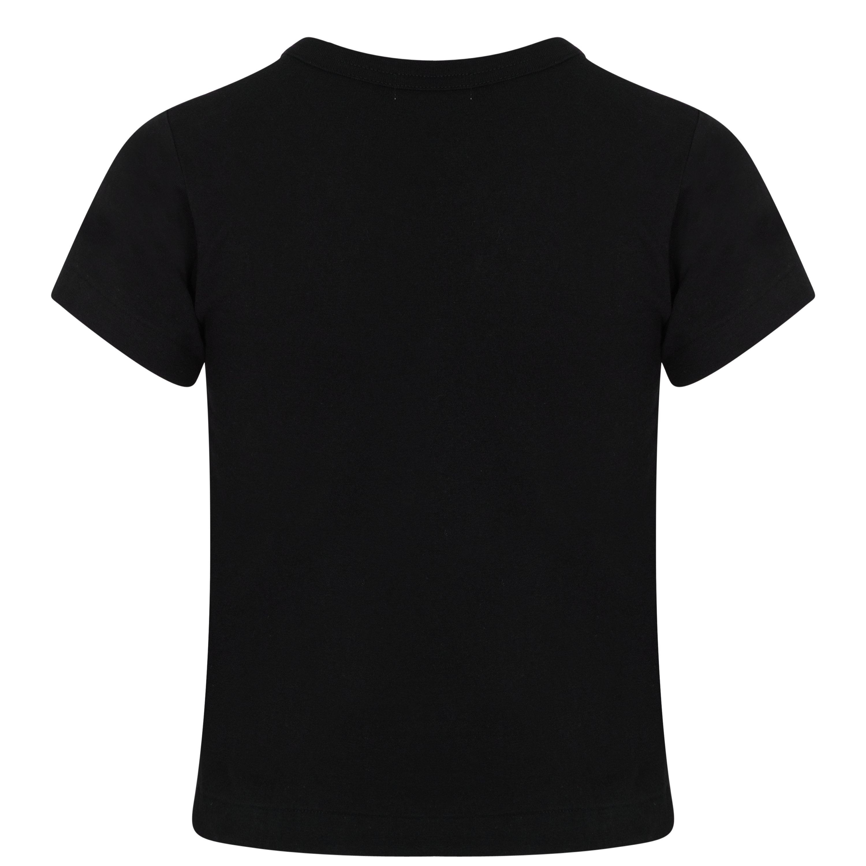 Black 1 - Comme des Garcons PLAY - Small Red Peeping Heart T-Shirt Junior - 2