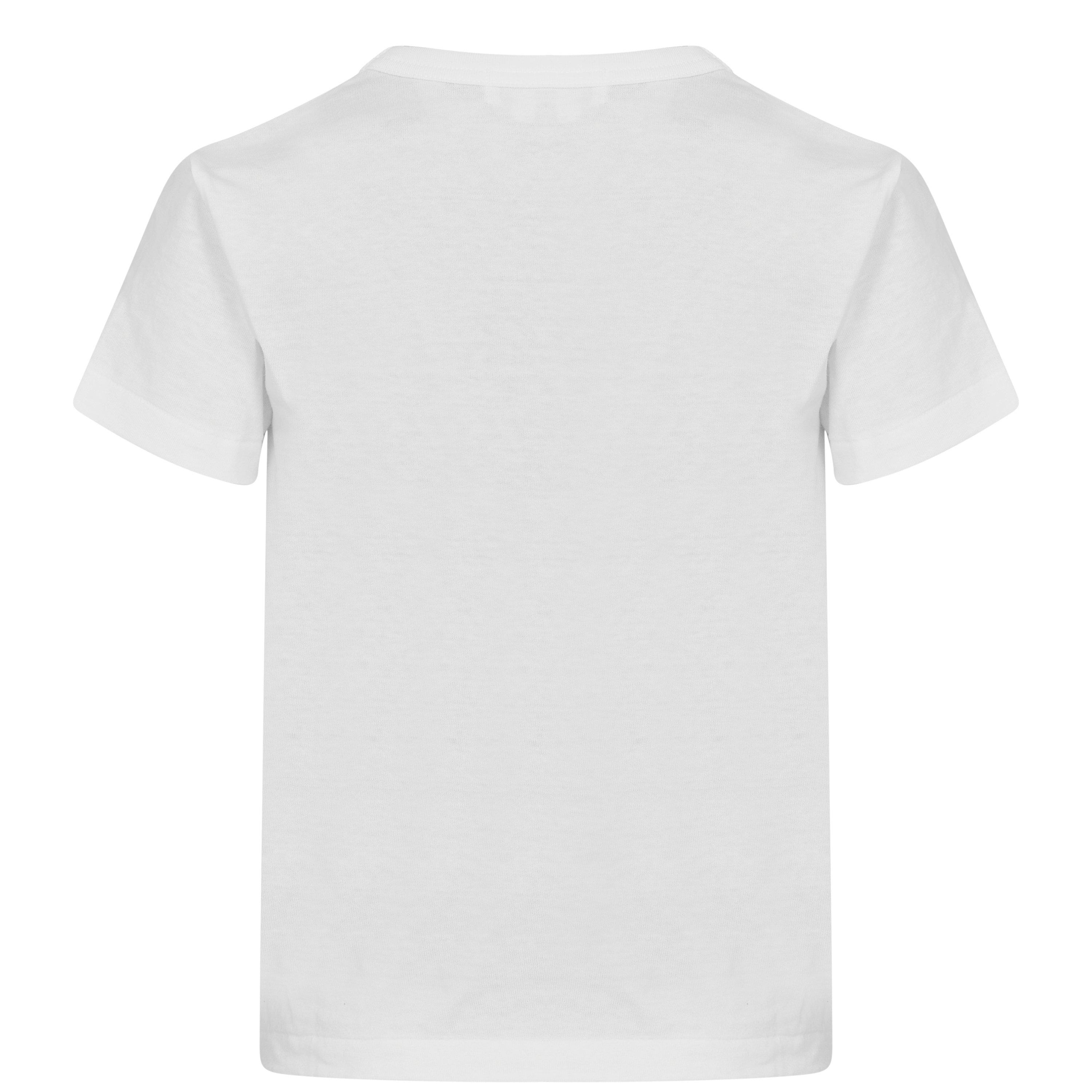 White 1 - Comme des Garcons PLAY - Large Peeping Heart T-Shirt Junior - 2