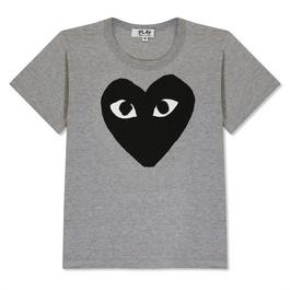 Comme des Garcons PLAY Large Peeping Heart T Shirt Junior