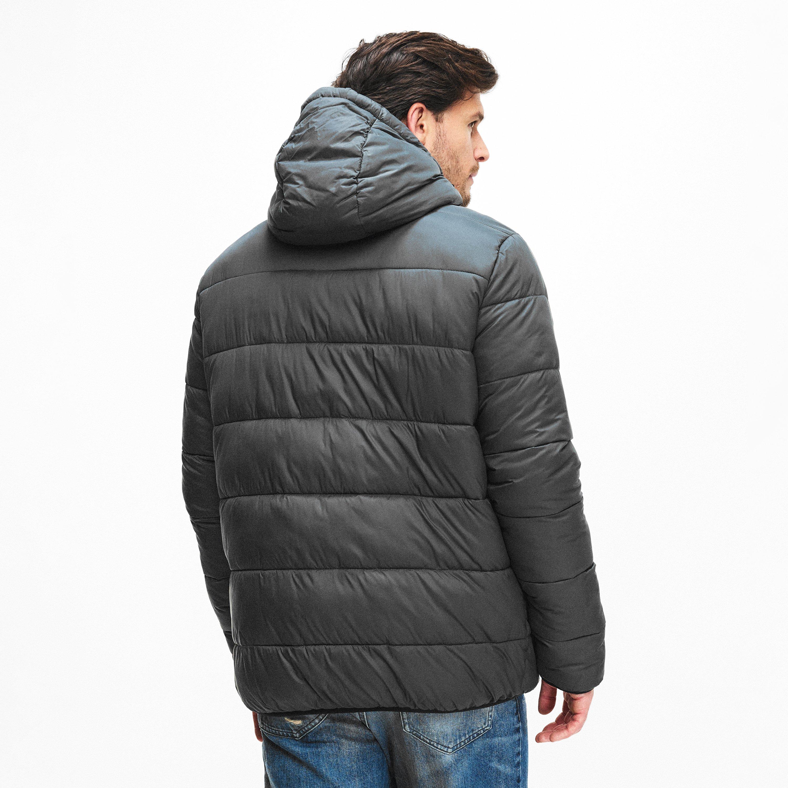 Asphalt CH51 - Barbour International - Men's Bobber Quilted Fixed Hood Short Puffer Jacket - 4