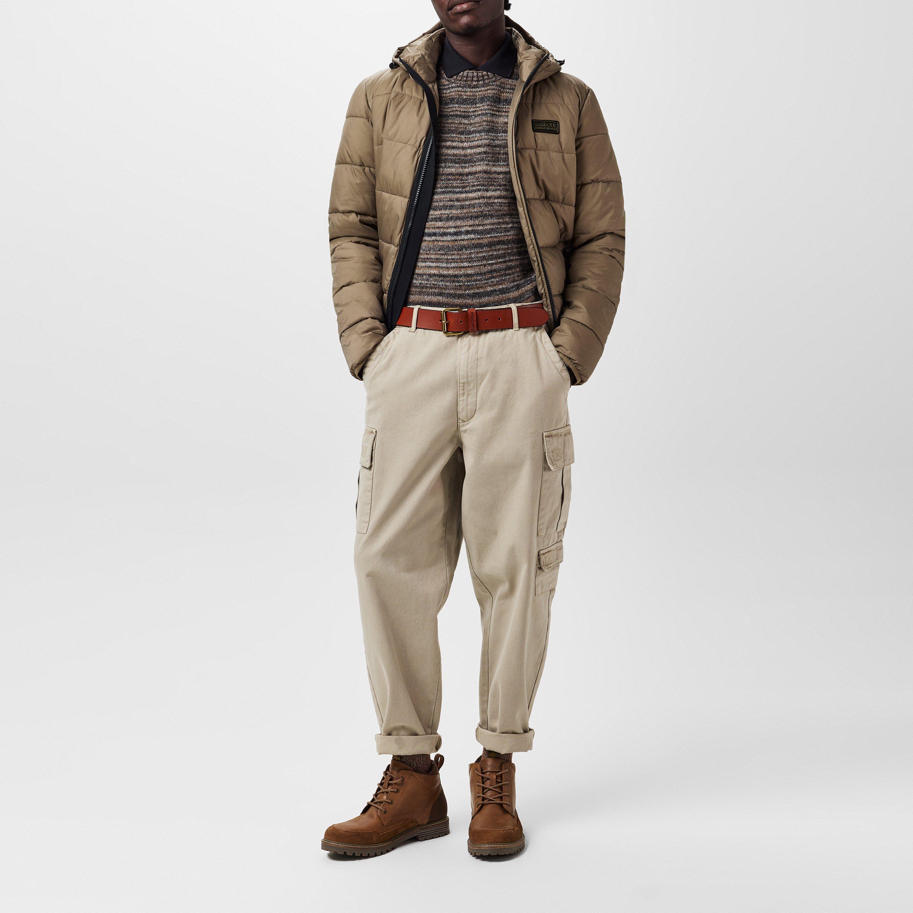 Timberwolf BR16 - Barbour International - Men's Bobber Quilted Fixed Hood Short Puffer Jacket - 5