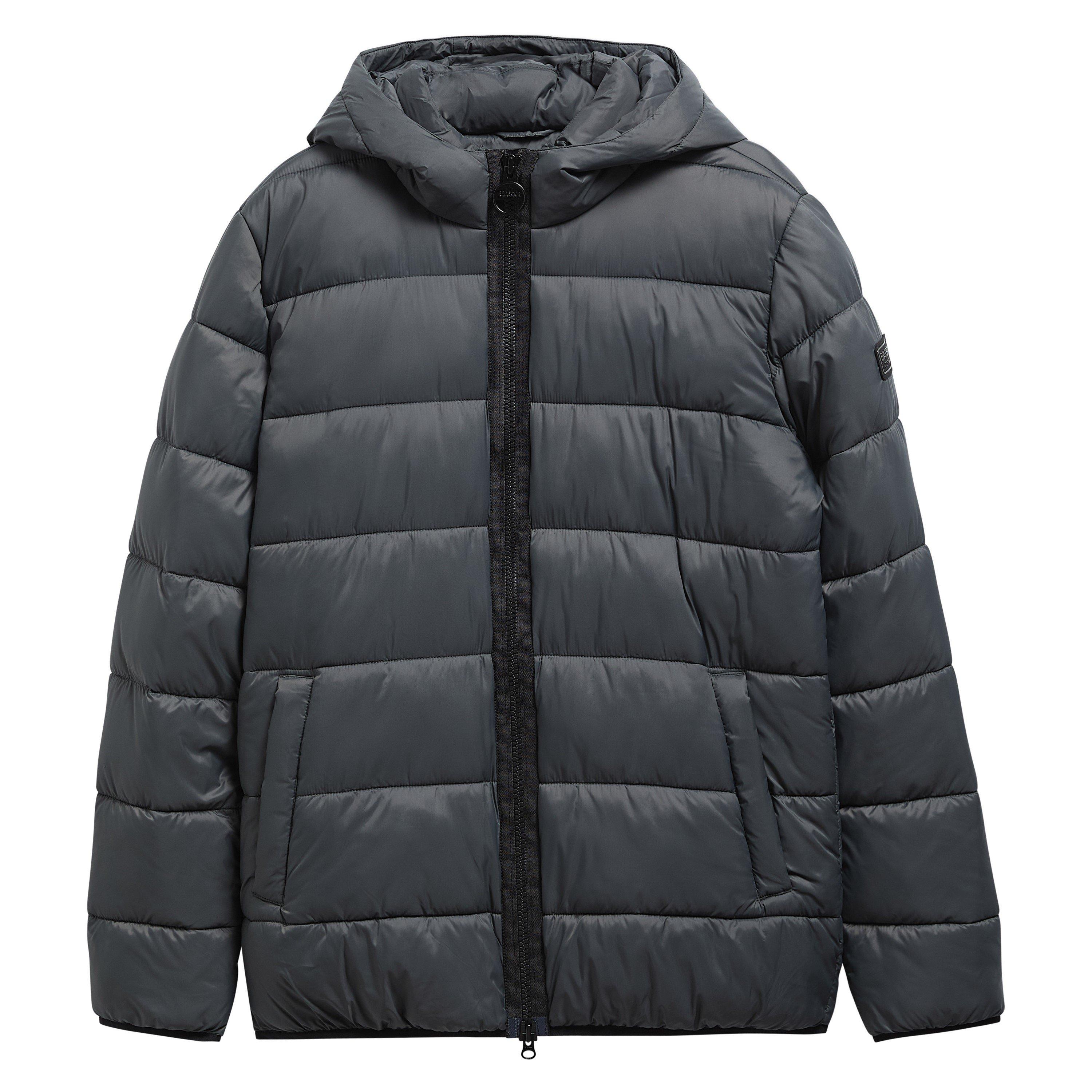 Men's Bobber Quilted Fixed Hood Short Puffer Jacket