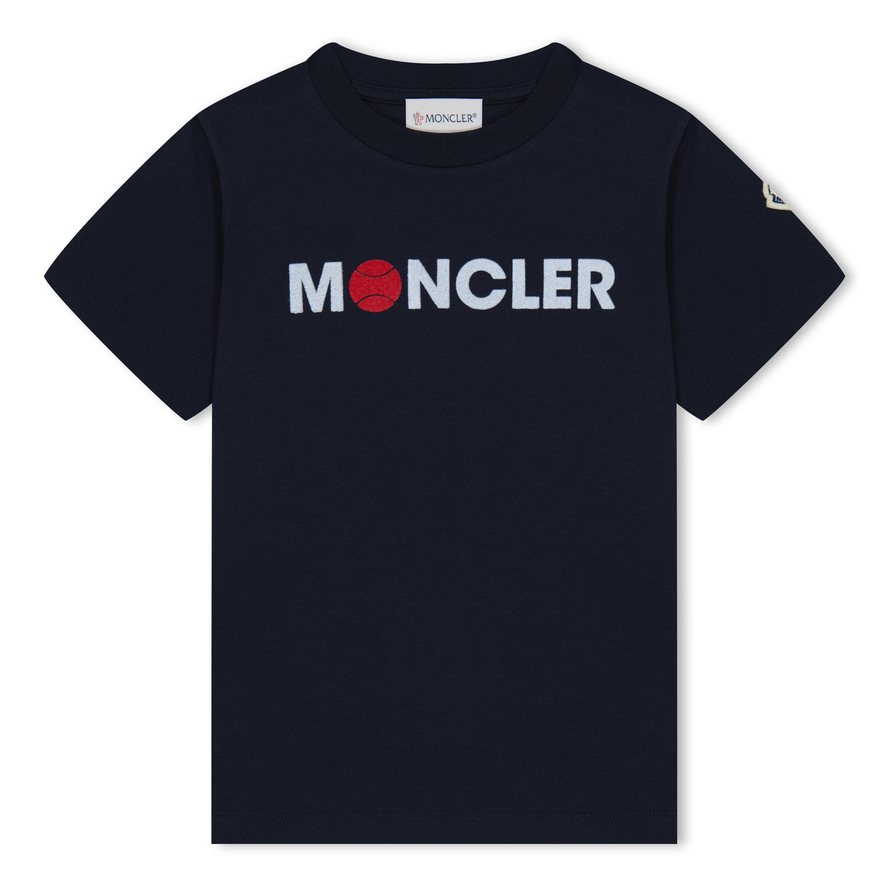 ★【MONCLER】T-SHIRT LOGATA STILE TENNIS★ロゴTシャツ Moncler | Tennis Logo T-Shirt Juniors | Regular Fit T-Shirts