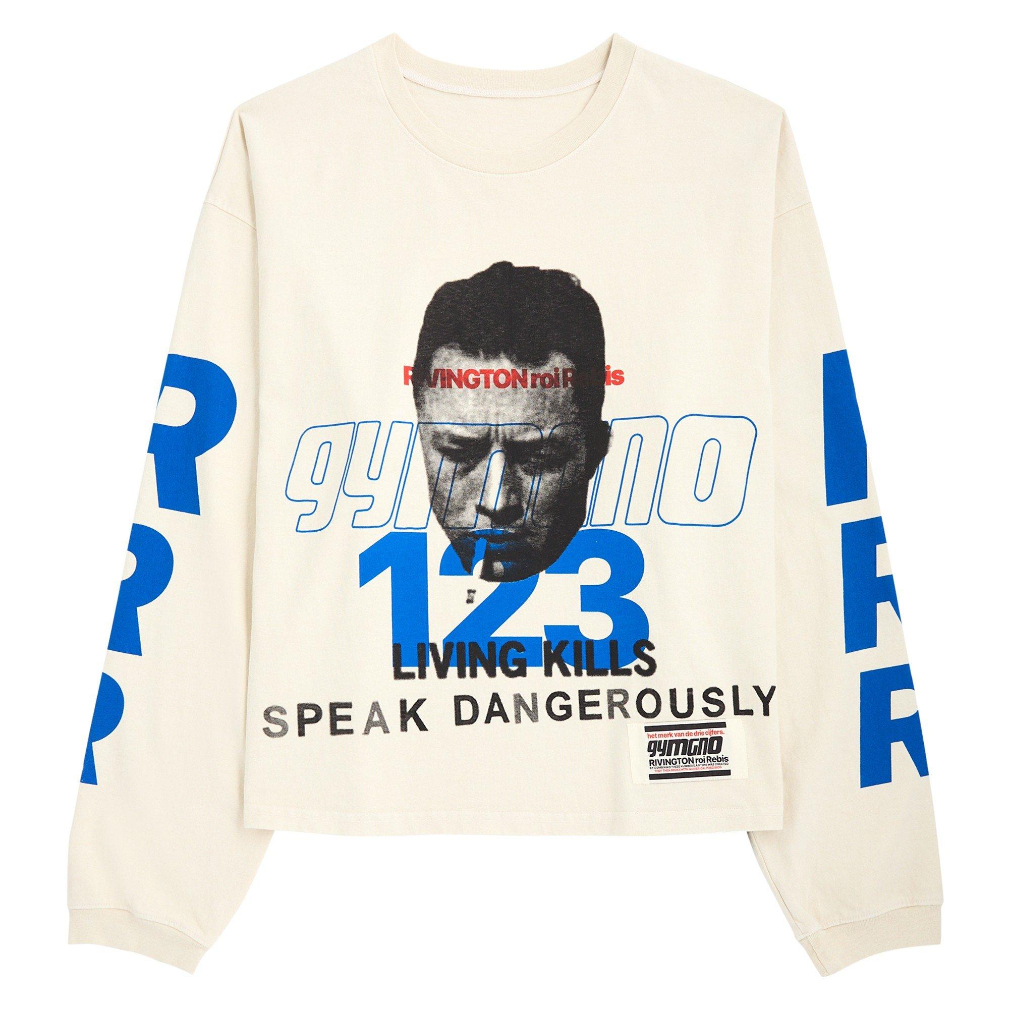 OFF WHITE - Rivington - RIV SPEAK DANGEROUSLY LS TEE