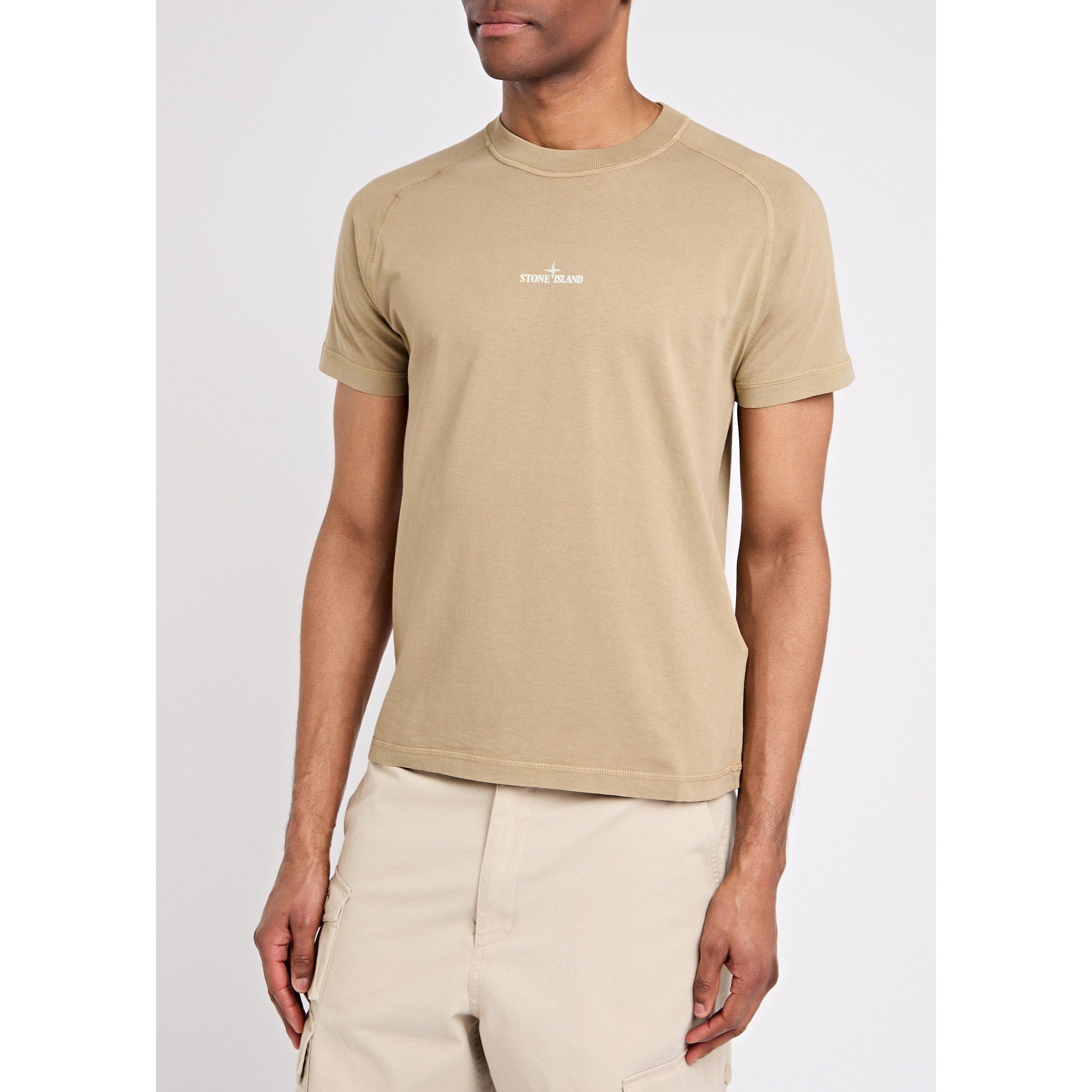 BROWN - Stone Island - SI SMALL CENTRE LOGO T-SHIRT - 2