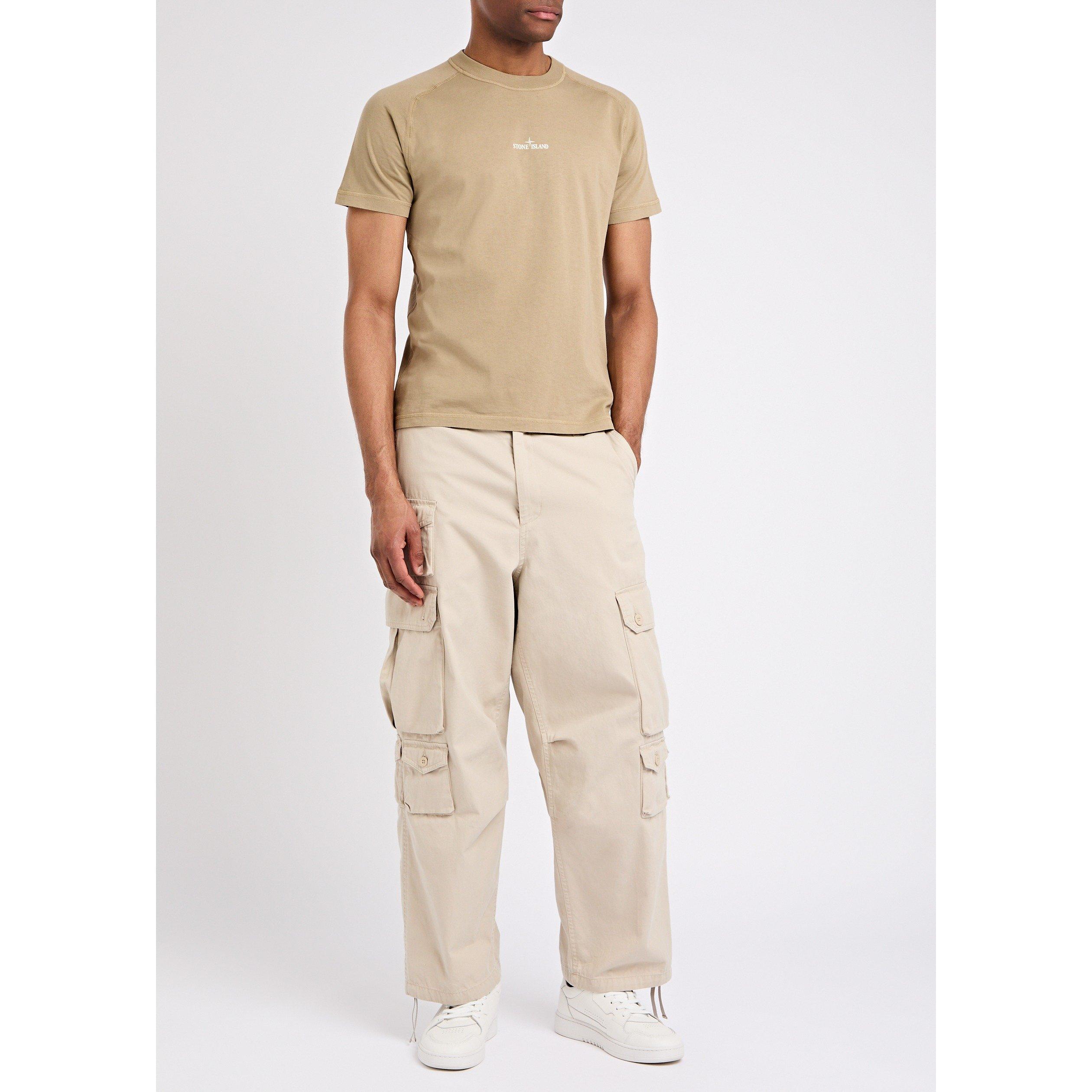 BROWN - Stone Island - SI SMALL CENTRE LOGO T-SHIRT - 5
