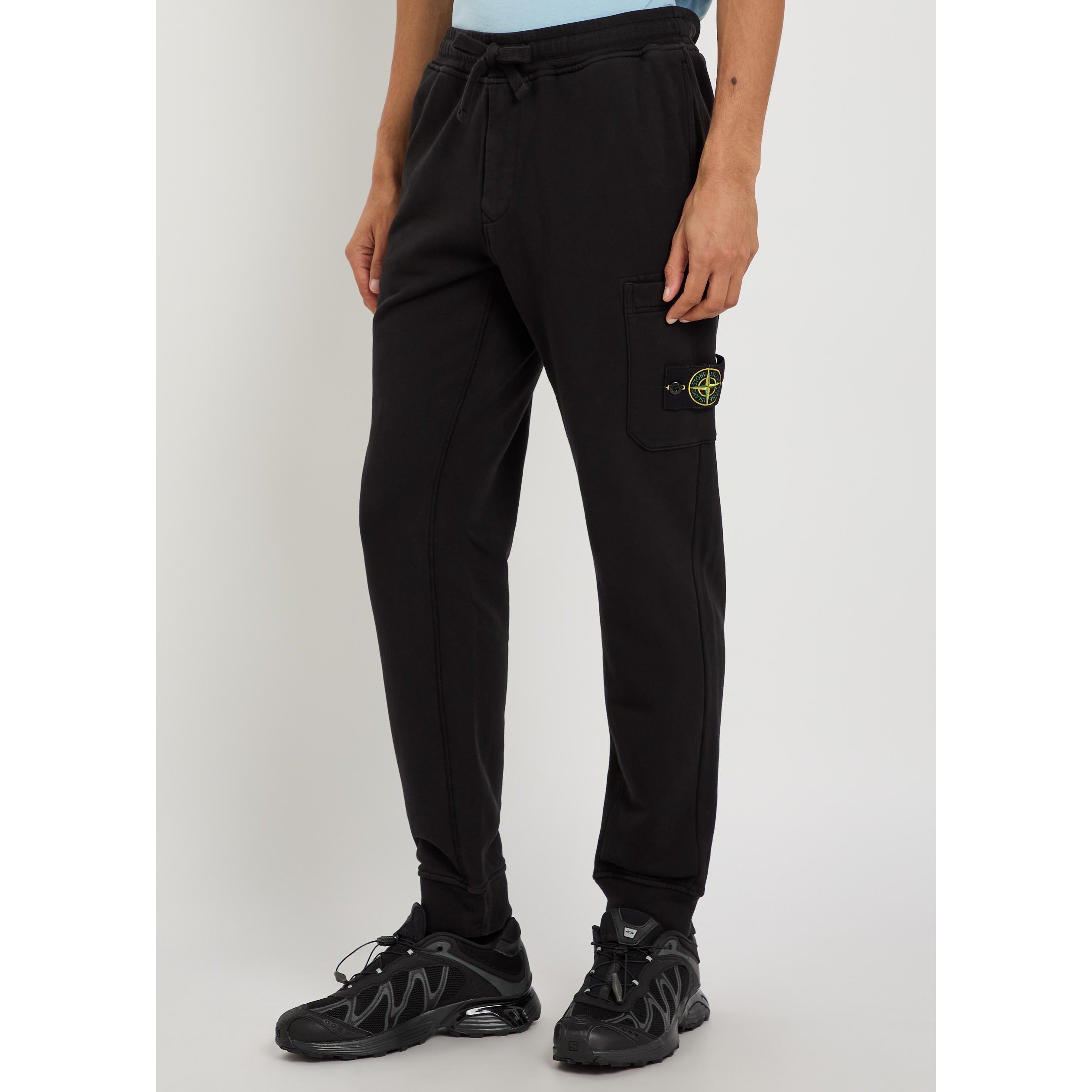 BLACK - Stone Island - SI BADGE GARMENT DYED SWEATPAN - 2