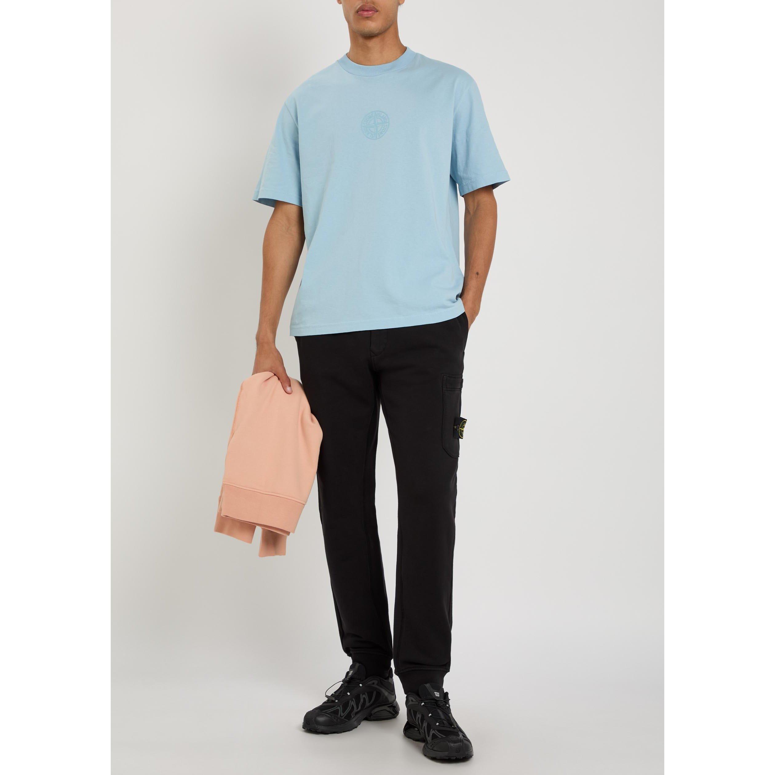 BLACK - Stone Island - SI BADGE GARMENT DYED SWEATPAN - 5