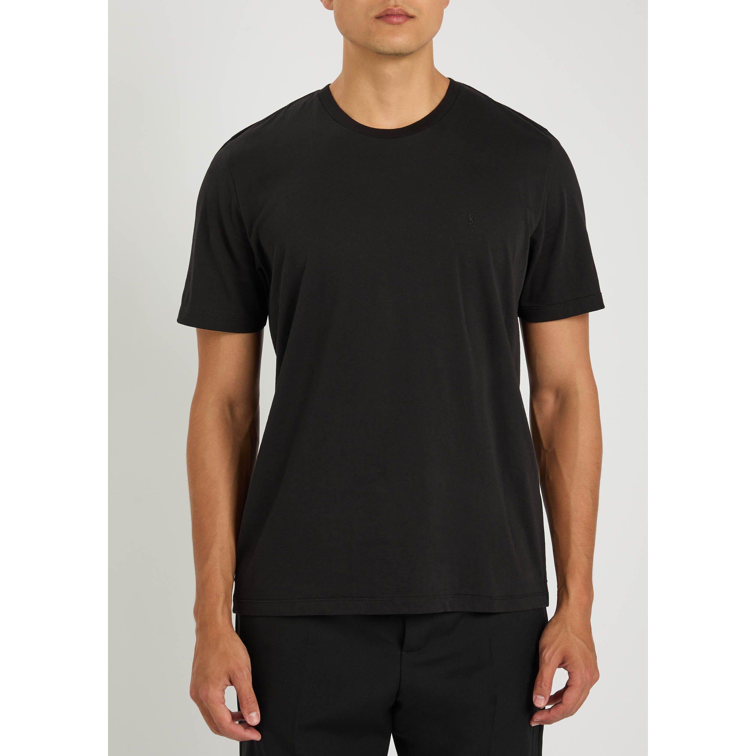 BLACK - Saint Laurent - YSL JERSEY DE COTON USED T SHI - 2