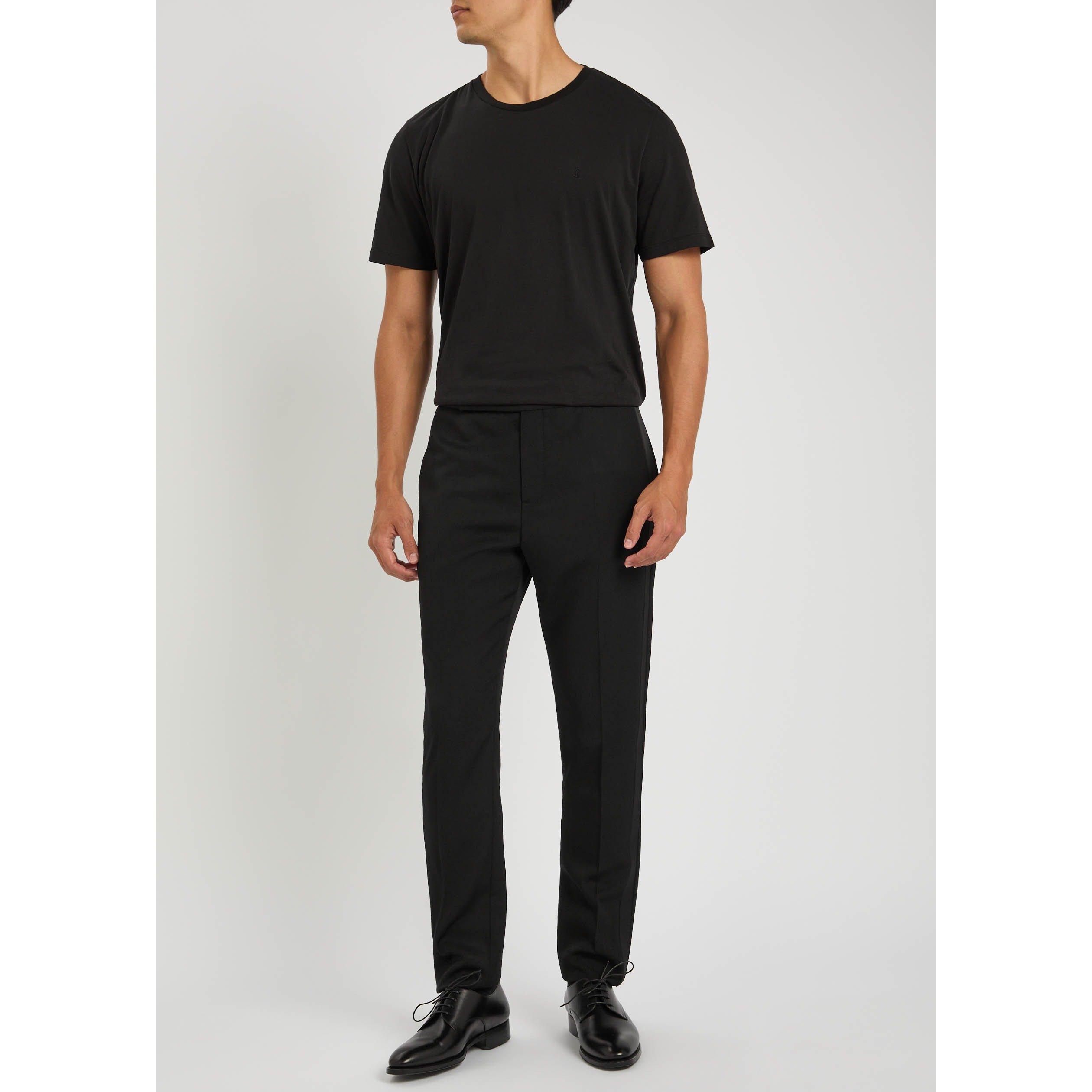 BLACK - Saint Laurent - YSL JERSEY DE COTON USED T SHI - 5