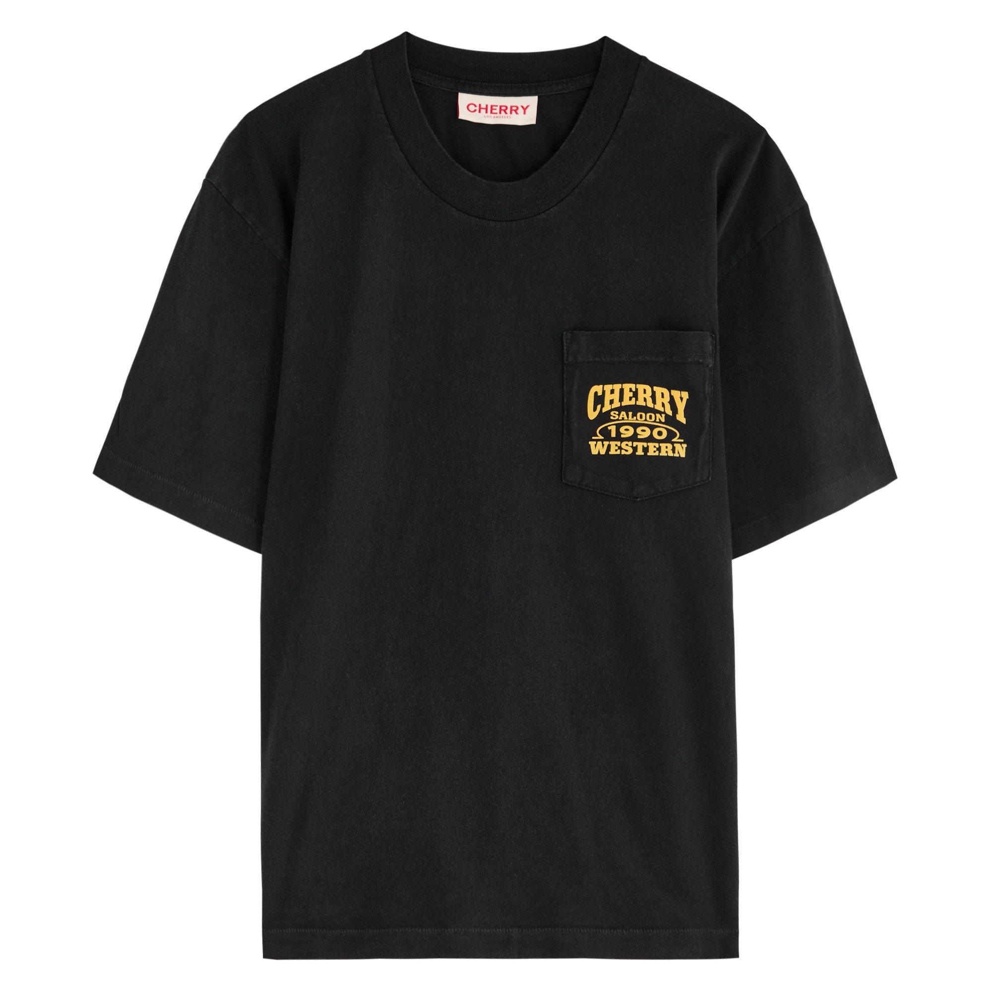 BLACK - Cherry LA - CH POCKET TEE