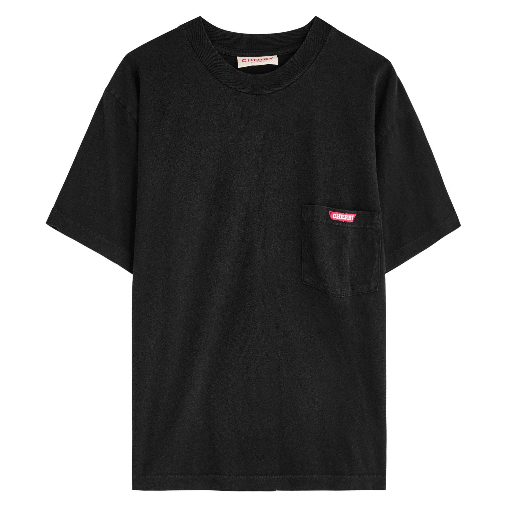 BLACK - Cherry LA - CH POCKET BOXY T-SHIRT BLACK
