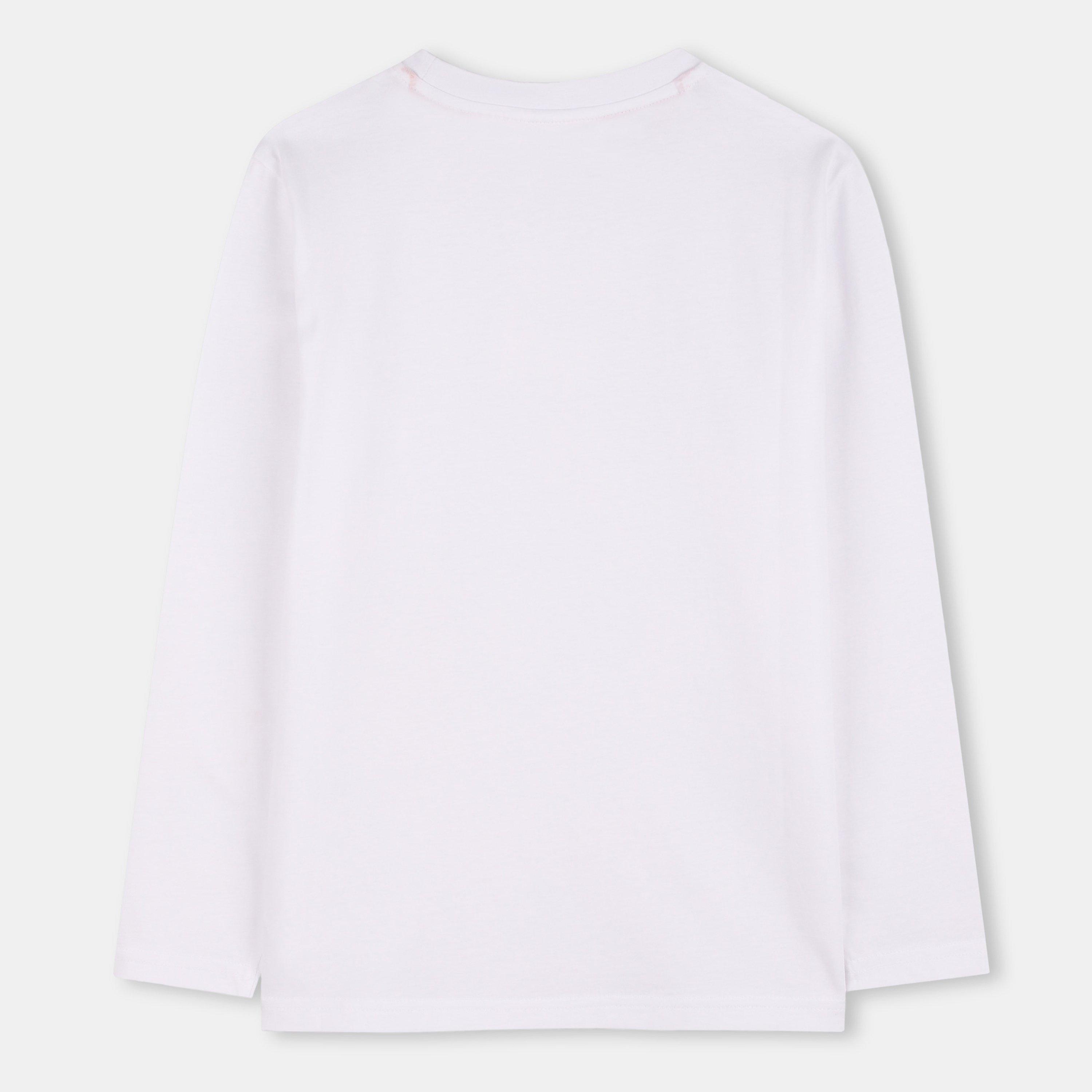 Weiß - Hugo - Kids' Long-Sleeve Split T-Shirt - 2