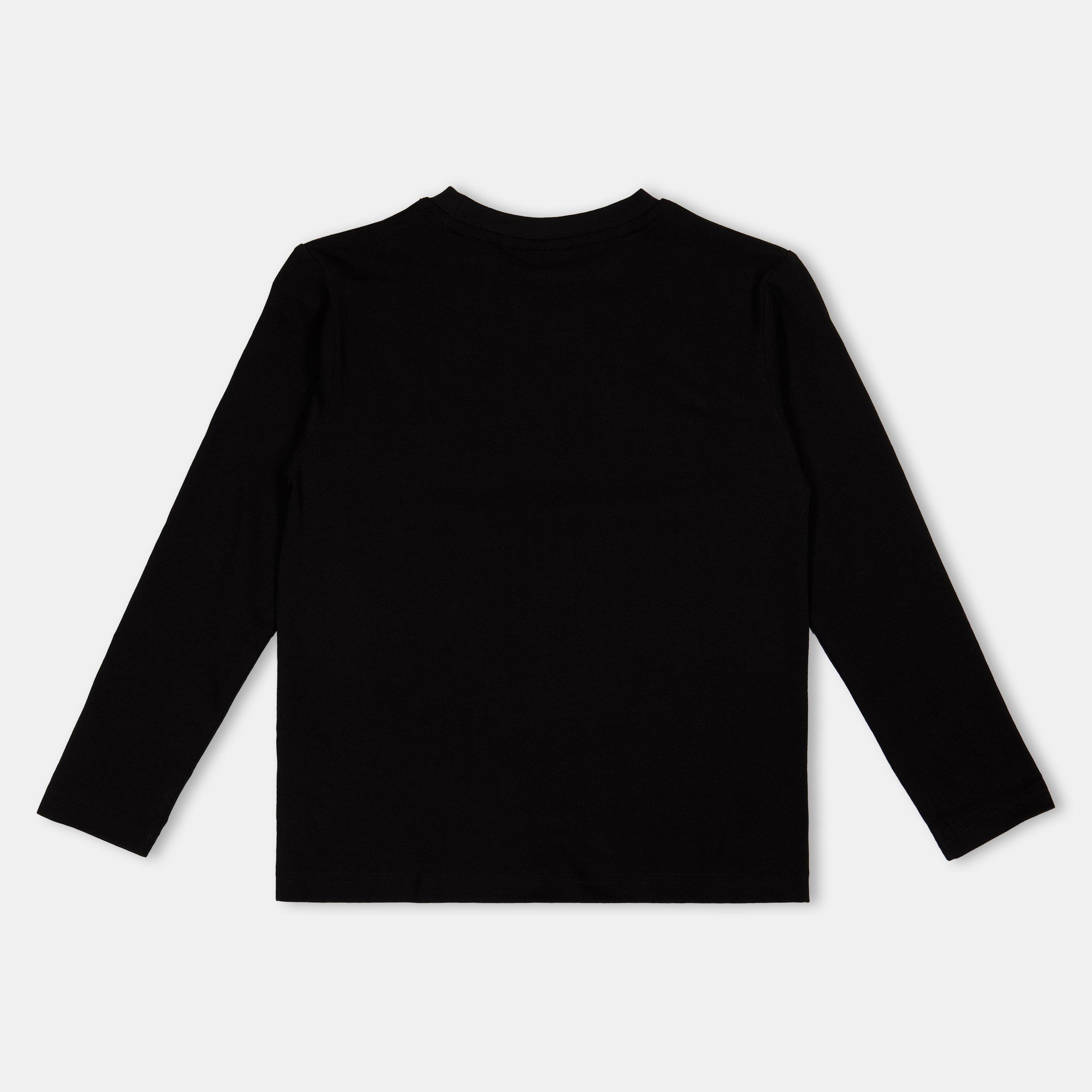 Black - Hugo - Kids' Long-Sleeve Split T-Shirt - 2
