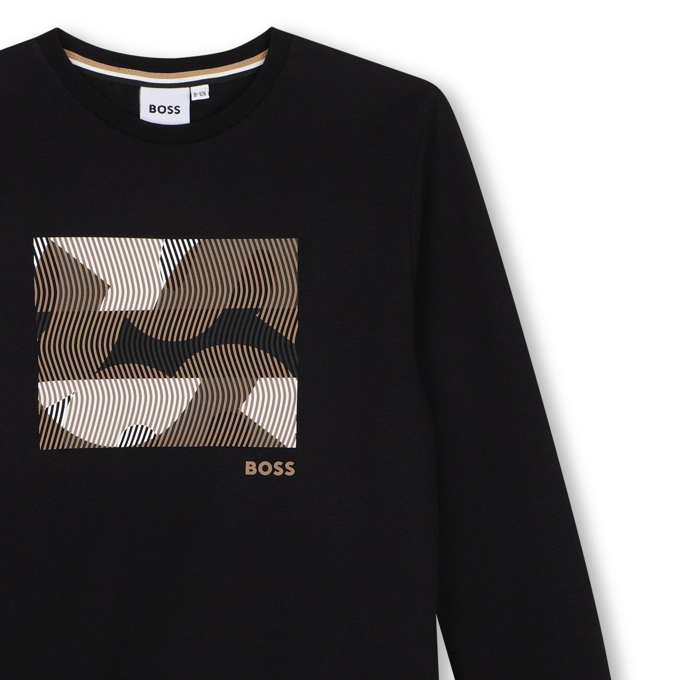 Black - Boss - Boss Long Sleeve Tee Jn64 - 3