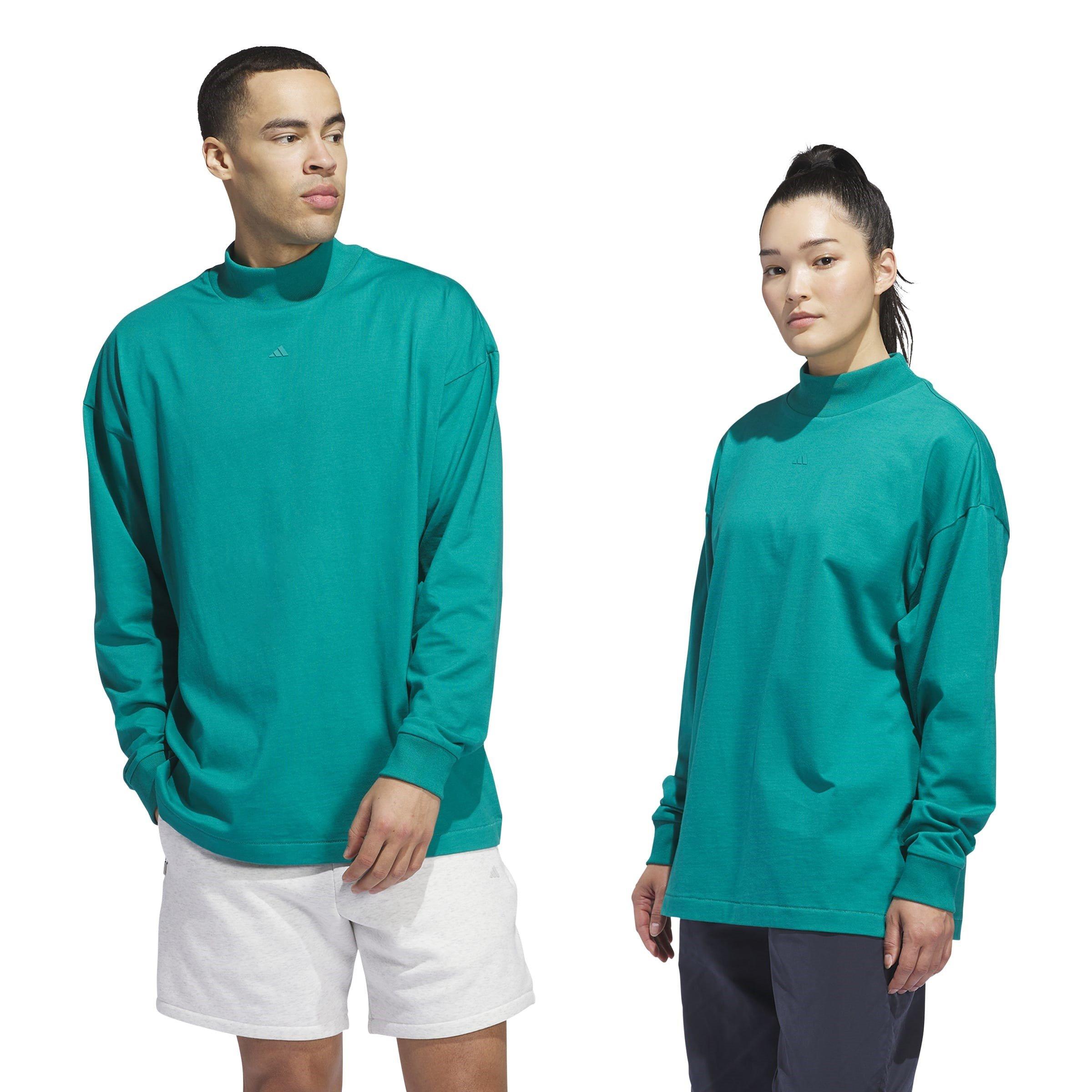 Adidas Men's Basketball Long Sleeve Tee T-Shirt - Eqt Green S16 - XS