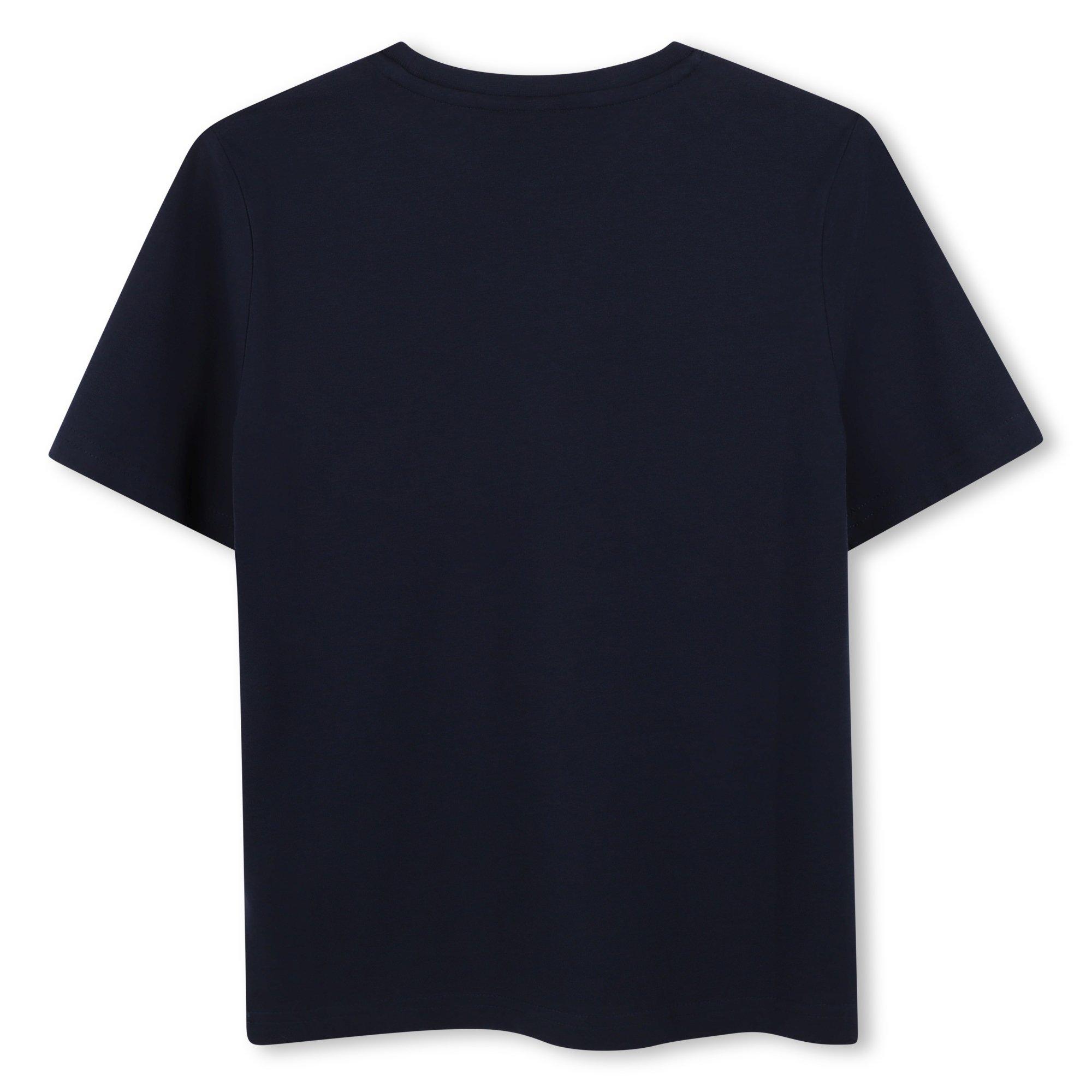 Navy 09 - Boss - Kids' Cotton Long Sleeve T-Shirt - 2