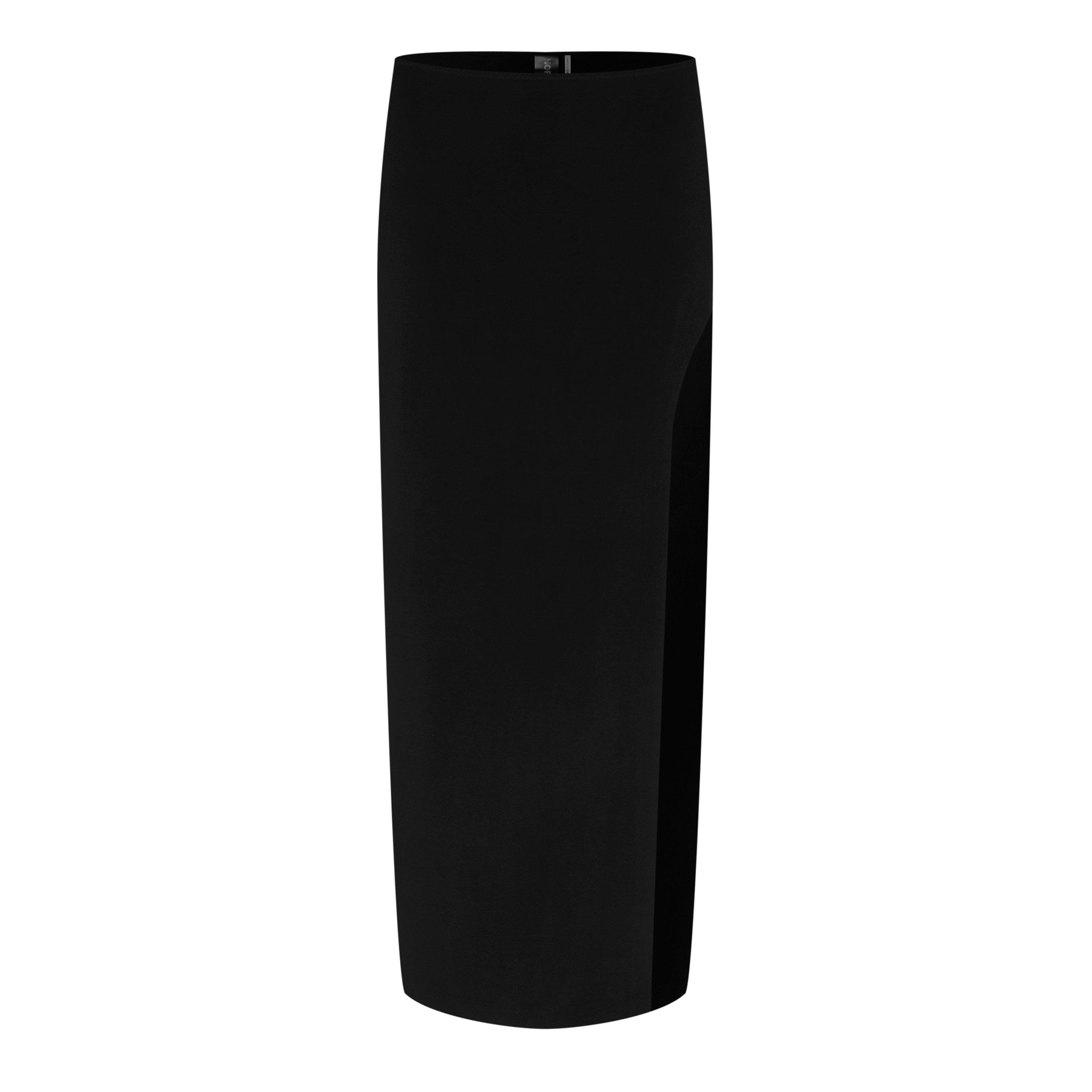 Black - Norma Kamali - Women's Marissa Wide Slit Midi Skirt - 5