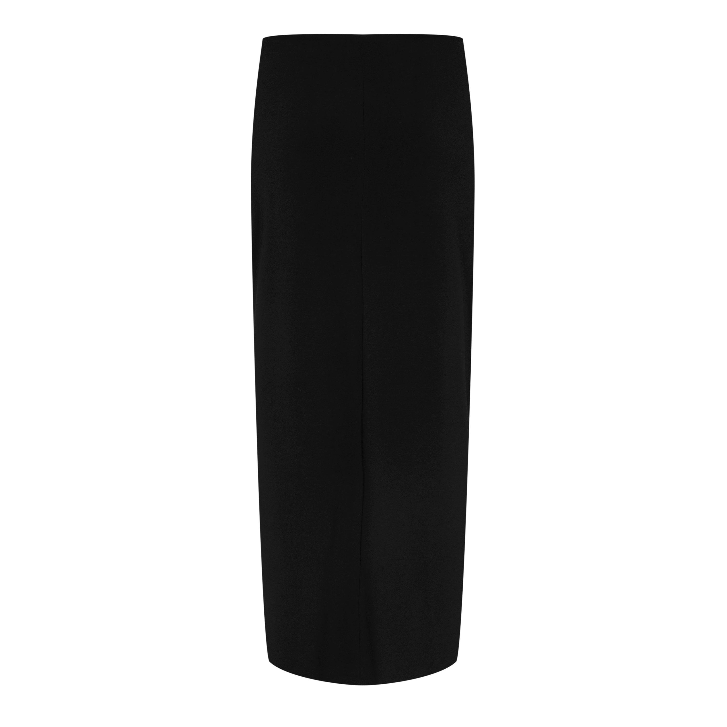 Black - Norma Kamali - Women's Marissa Wide Slit Midi Skirt - 6