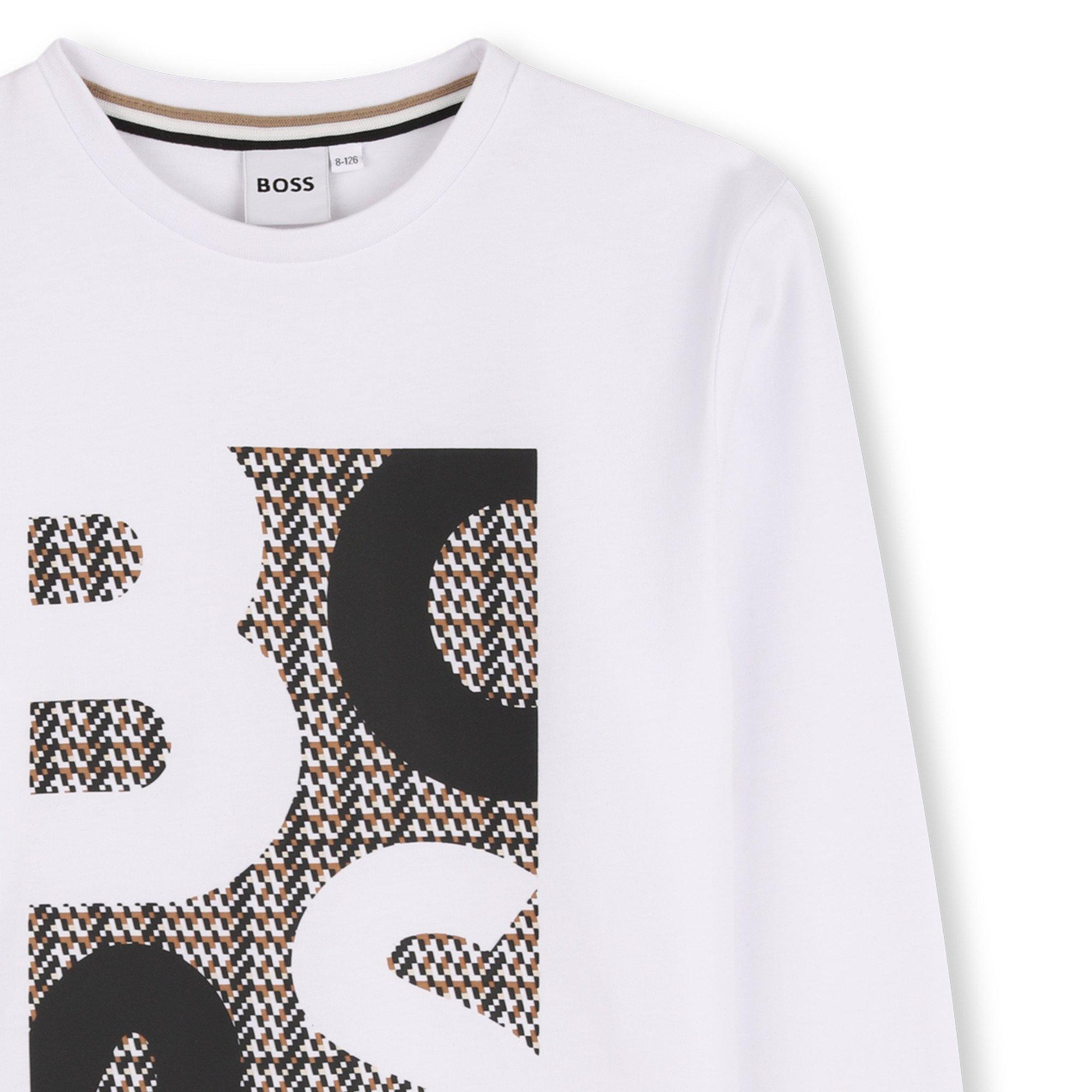 White - Boss - Kids Print Long-sleeve T-Shirt - 3