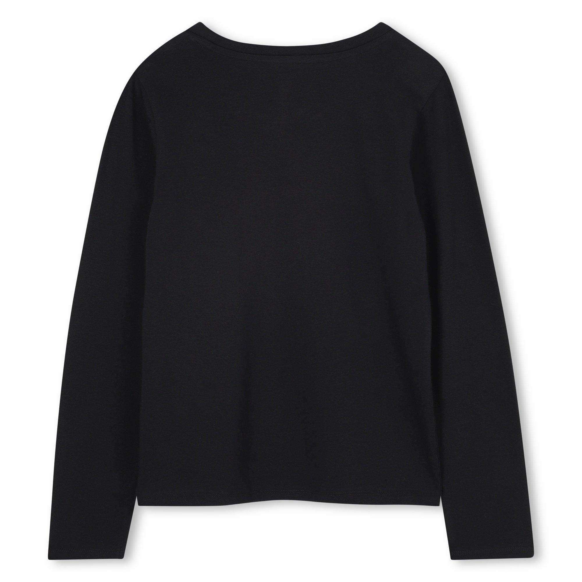 Black - Michael Kors - Kids' MK Metallic Long Sleeve T-Shirt - 2