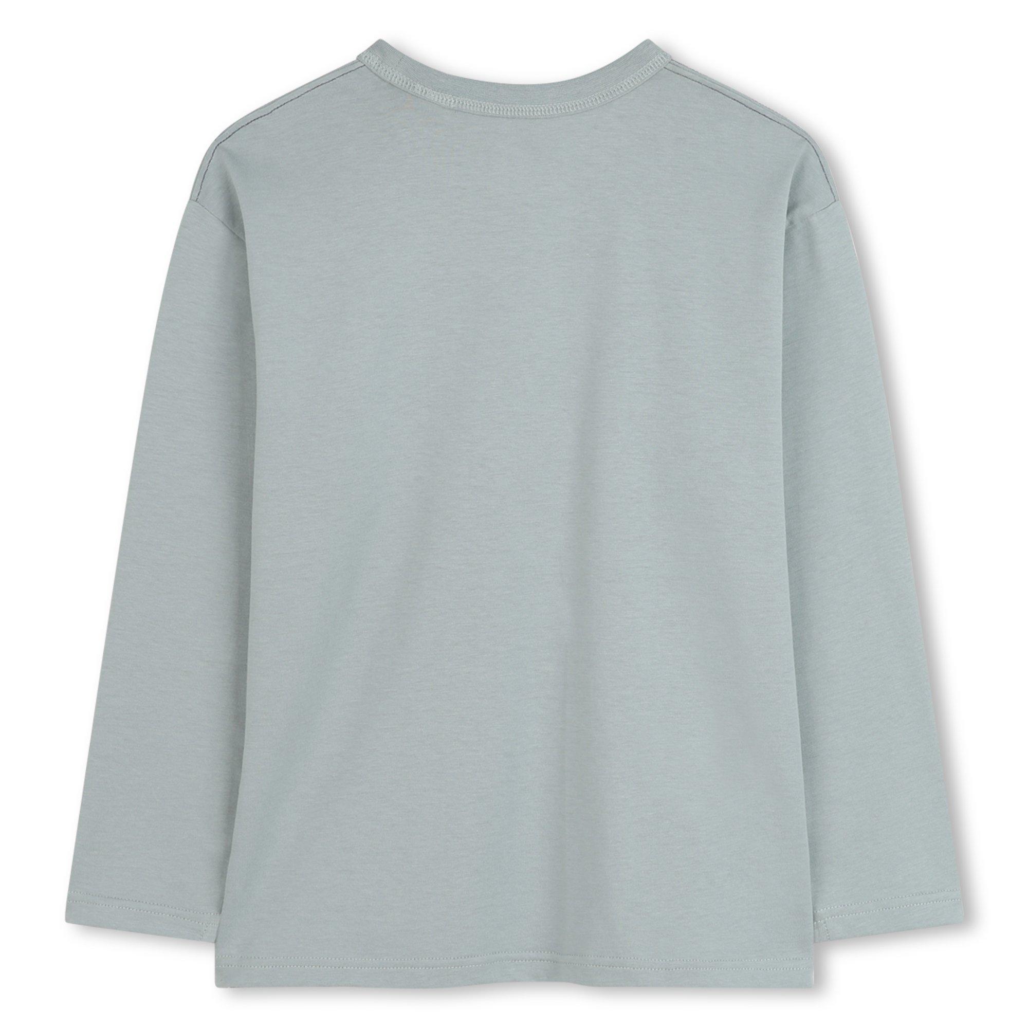 Grey - Timberland - Timb LS Logo Tee Jn54 - 2