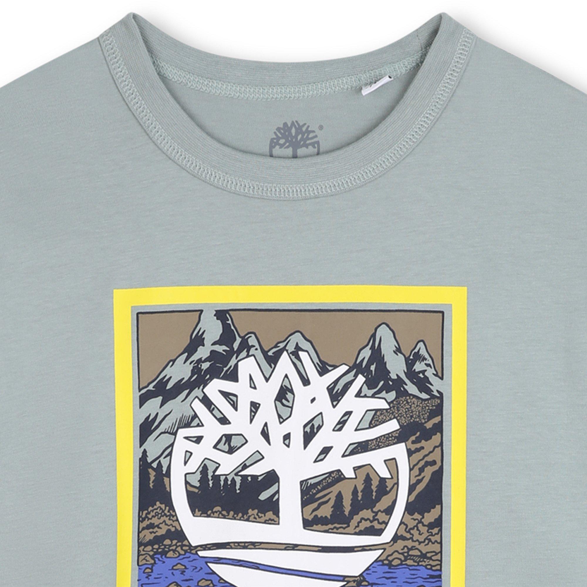 Grey - Timberland - Timb LS Logo Tee Jn54 - 3