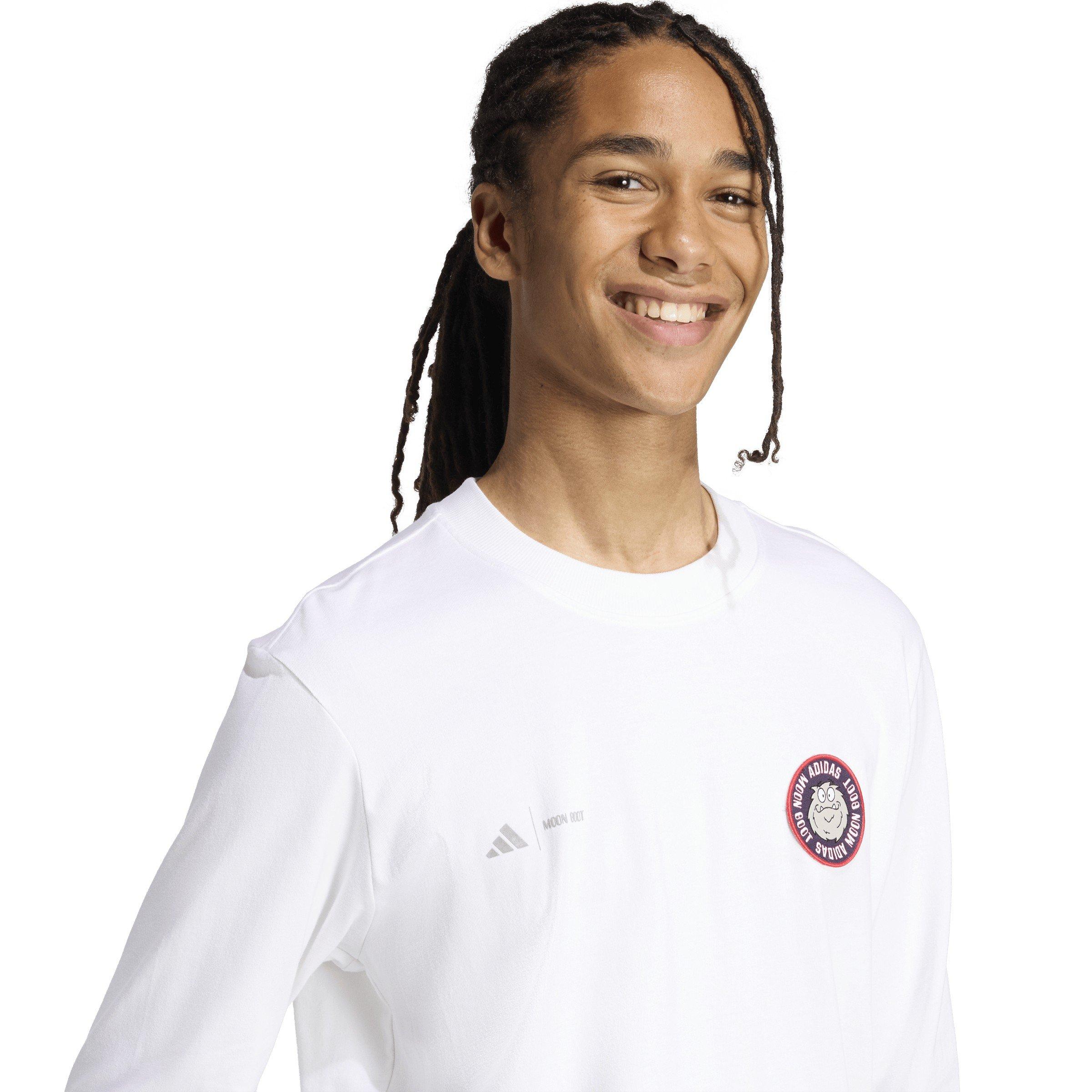 WHITE - adidas - Men's Long-Sleeve T-Shirt - 4