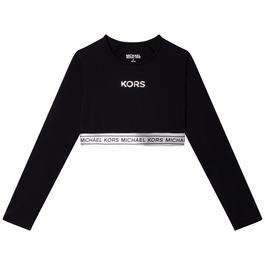 Michael Kors Long Sleeve Crop T Shirt