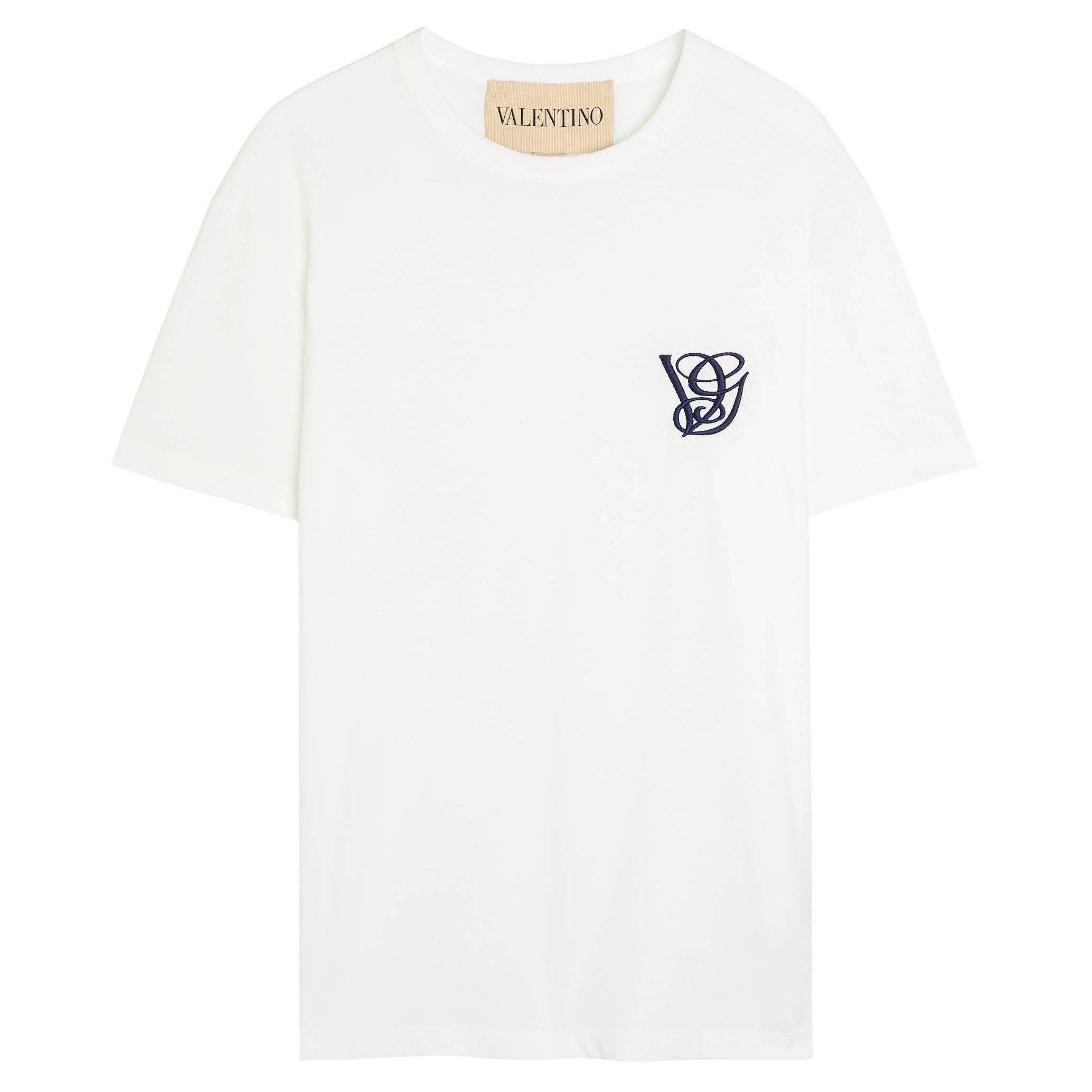 WHITE - Valentino - VAL REGULAR PRINT TEE