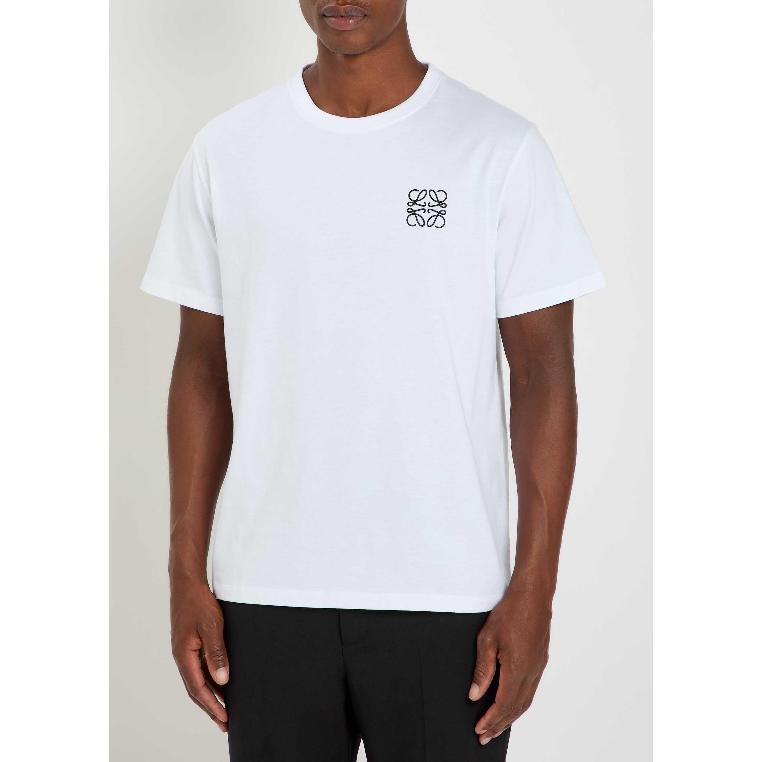 WHITE - LOEWE - Men's Cotton Short-Sleeve T-Shirt - 2