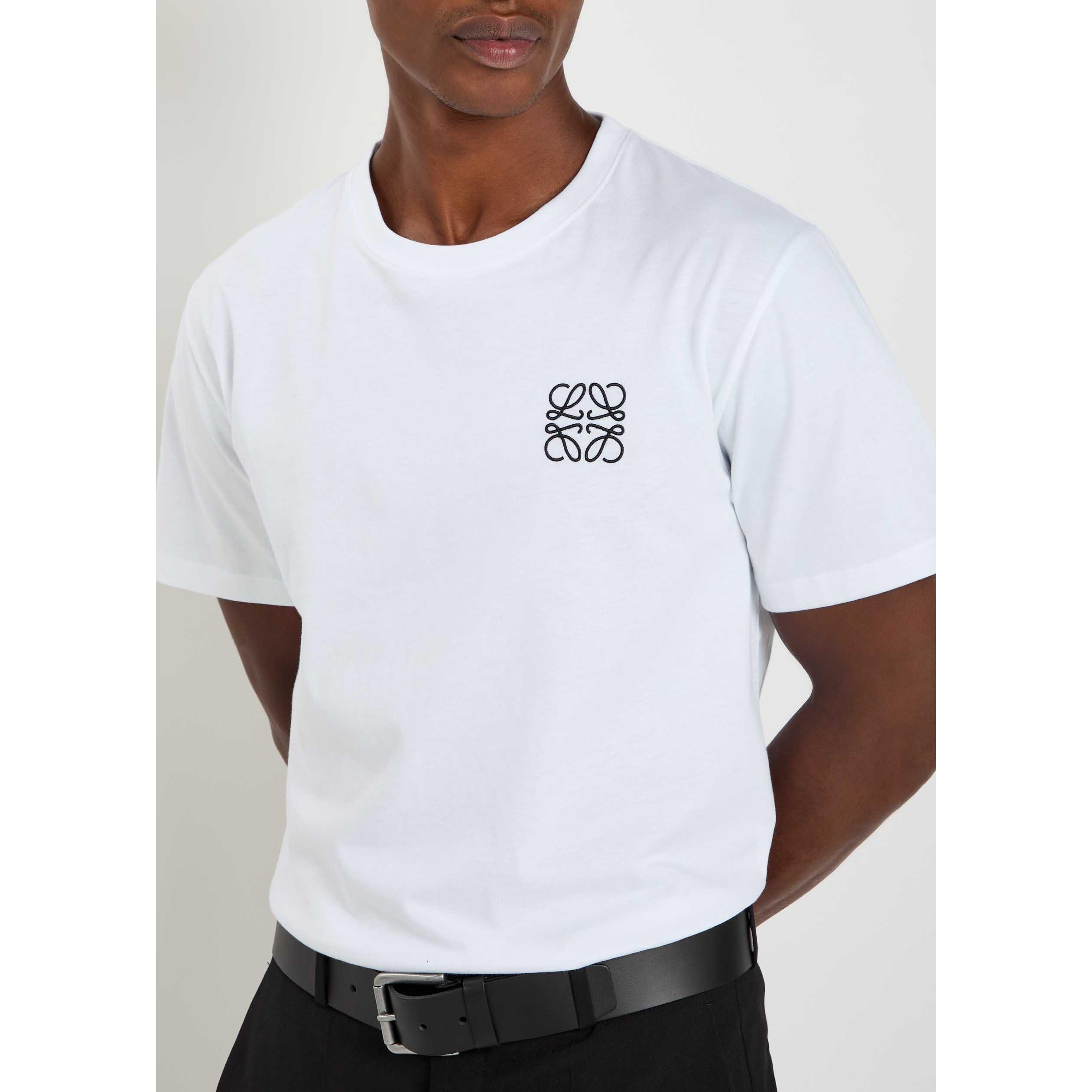 WHITE - LOEWE - Men's Cotton Short-Sleeve T-Shirt - 4