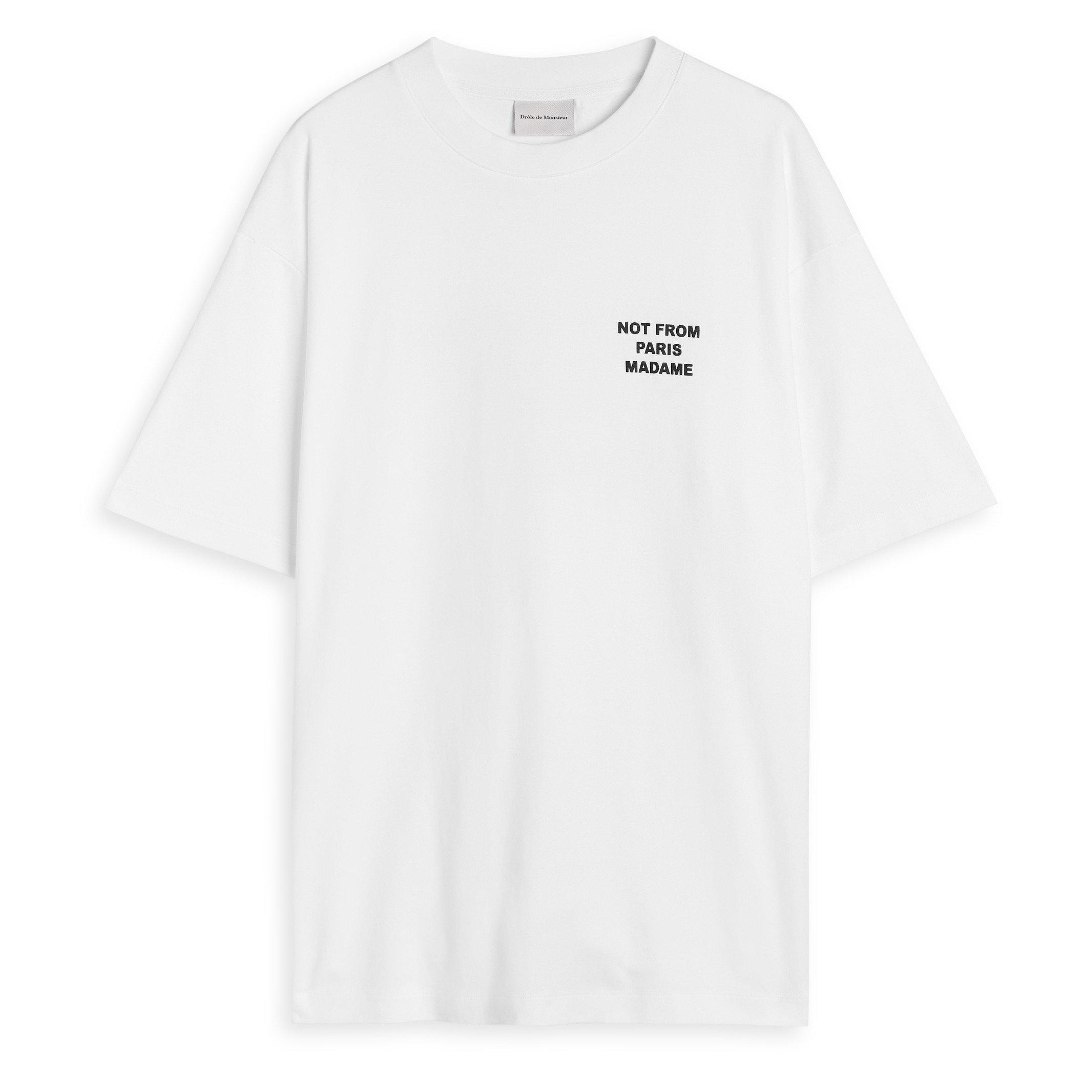 WHITE - Drole De Monsieur - Men's NFPM Perm Cotton Short-Sleeve Oversized T-Shirt
