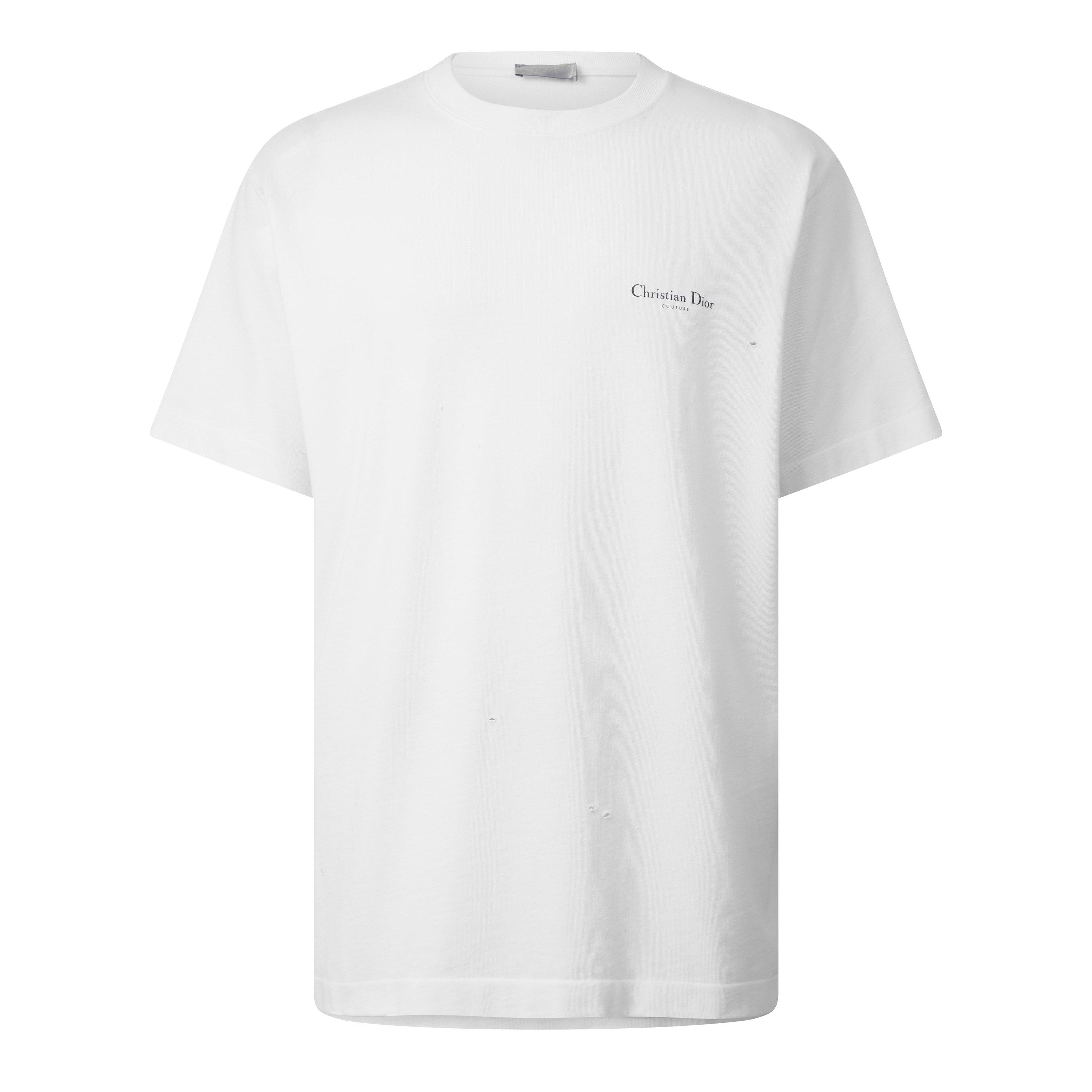 WHITE - DIOR - CD LILY DISTRESSED TEE - 1