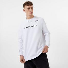 Jack Wills JW Long Sleeve Graphic Textured T Shirt